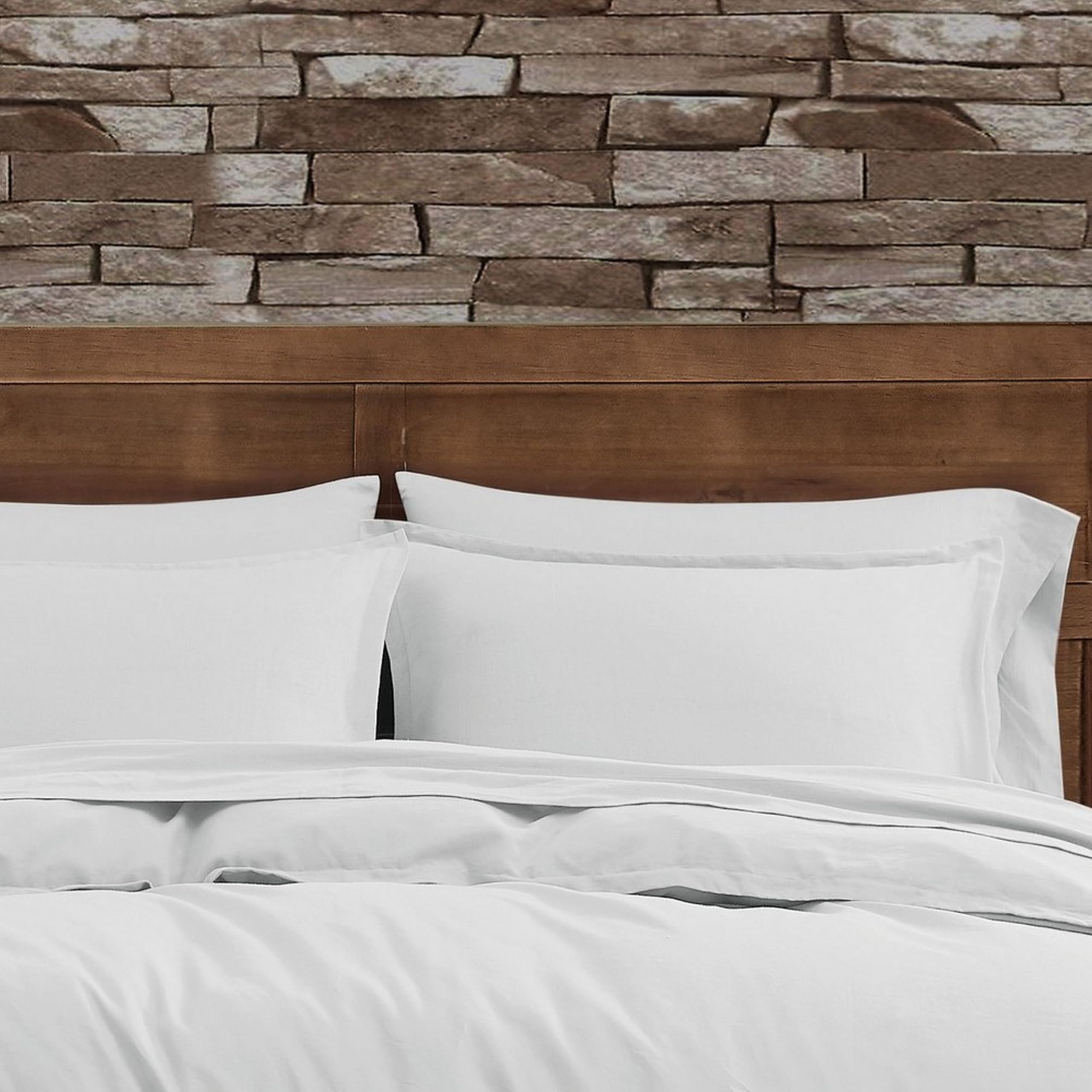 FRYE Cotton Linen Blend Grey 3-Piece King Size Duvet Cover Set - Soft Bedding for Master Bedroom, Guest Room & Luxury Hotels