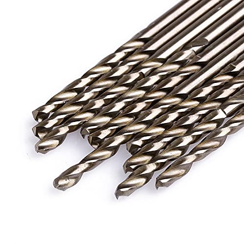10Pcs M35 HSS-Co Cobalt Twist Drill Bits Set - 3mm Round Shank Spiral Drill Bits for Metal, Wood & Plastic - Perfect for DIY, Home Repair & Professional Metalworking Projects
