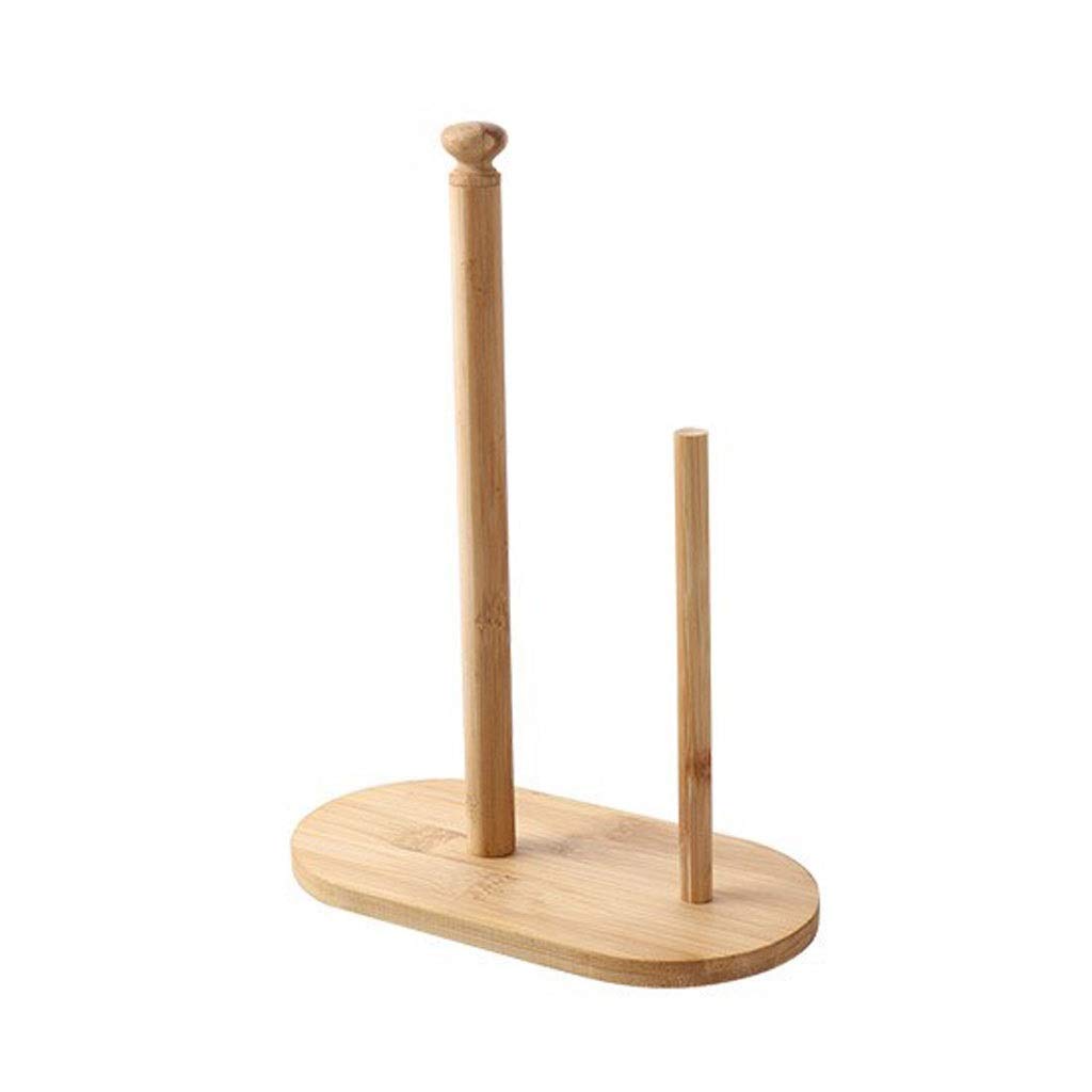 Blacklight Wooden Standing Paper Towel Holder - Vertical Roll Dispenser Organizer for Kitchen Countertop & Dining Table | Perfect for Home, Office, and Restaurant Use