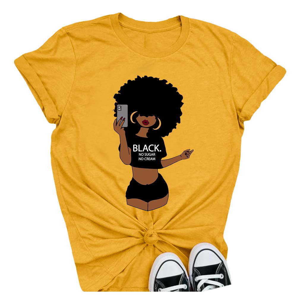 Qianxitang Women's Cute Graphic Print Cotton T-Shirt - Summer Casual Round Neck Short Sleeve Blouse for Everyday Wear & Street Style