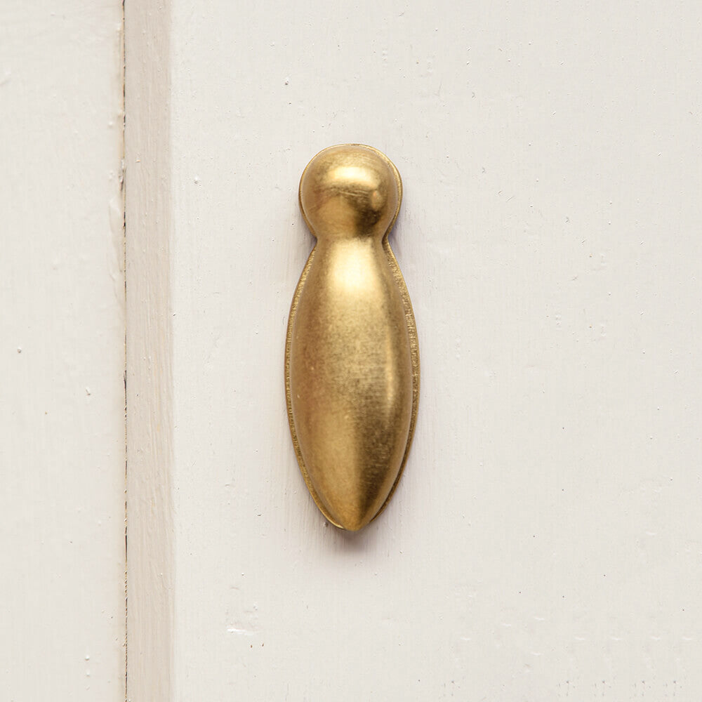 Vintage Aged Brass Pear Drop Escutcheon - Classic Door Hardware for Traditional Homes & Victorian Style Doors | Perfect for Entryways, Bedrooms & Cabinets