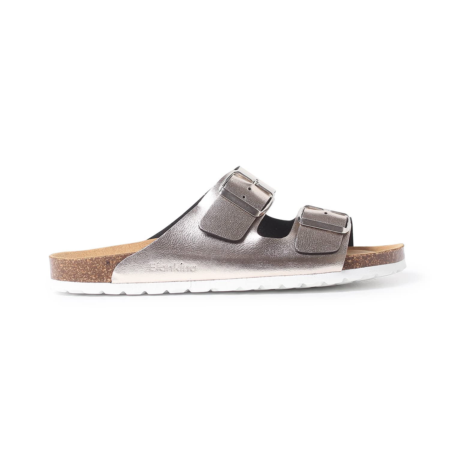 Women's Marbella Two Strap Bio Sandals | Sustainable Vegan Leather Sandals with Recycled Upper, Comfy Cork Midsole & EVA Sole | Eco-Friendly & Made in Spain | Perfect for Beach, Travel & Casual Summer Wear