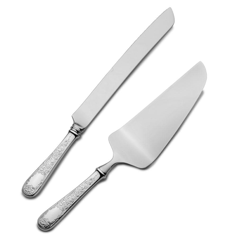 Vintage Sterling Silver Wedding Cake Knife and Server Set - Old Maryland Engraved Design - Perfect for Bridal Showers, Wedding Receptions & Anniversary Celebrations