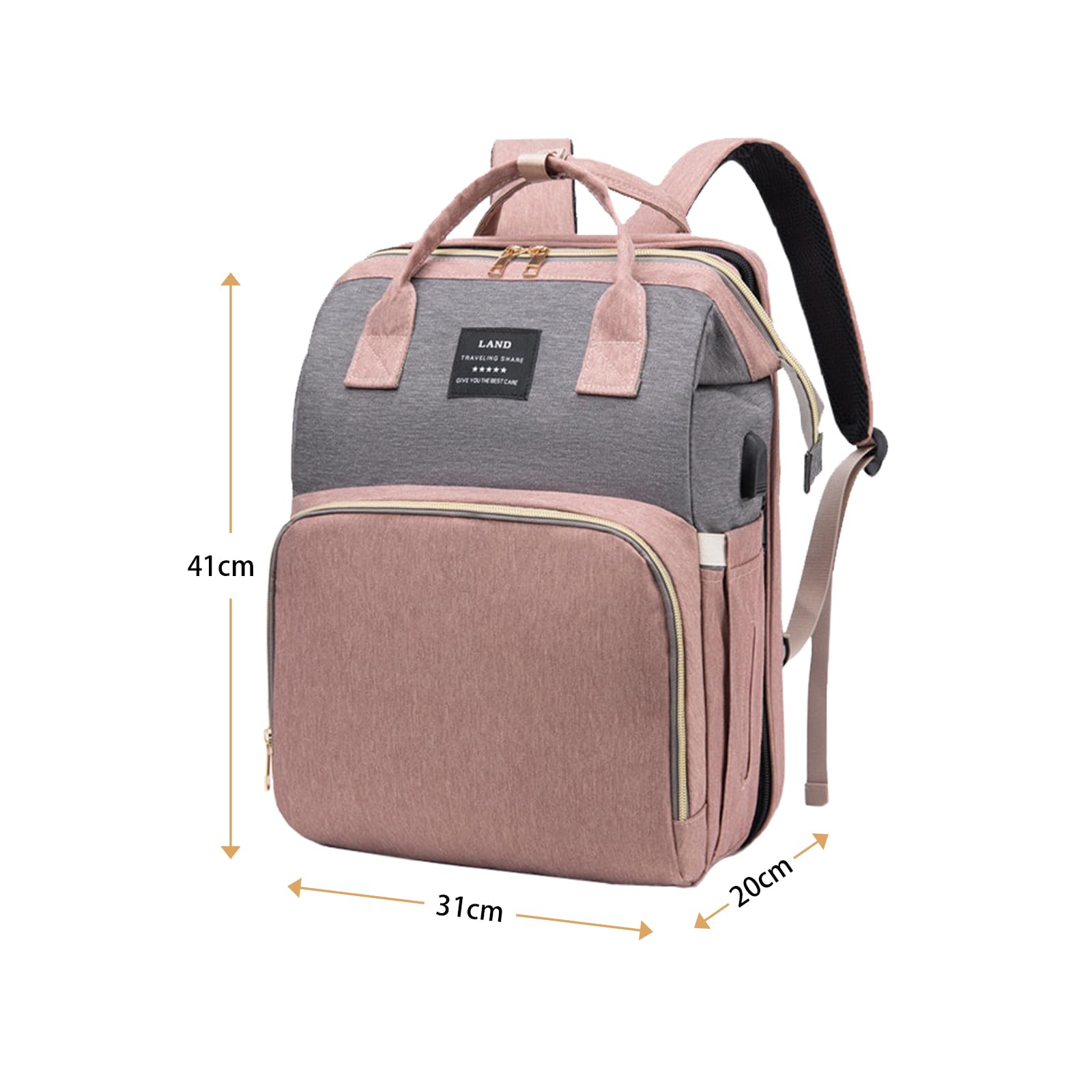 **CtopxCone Diaper Bag Backpack with Changing Station - Multifunctional Travel Backpack for Baby Essentials, Waterproof & Spacious Baby Diaper Bag for Parents - Perfect for Outings, Travel, and Daily Use**