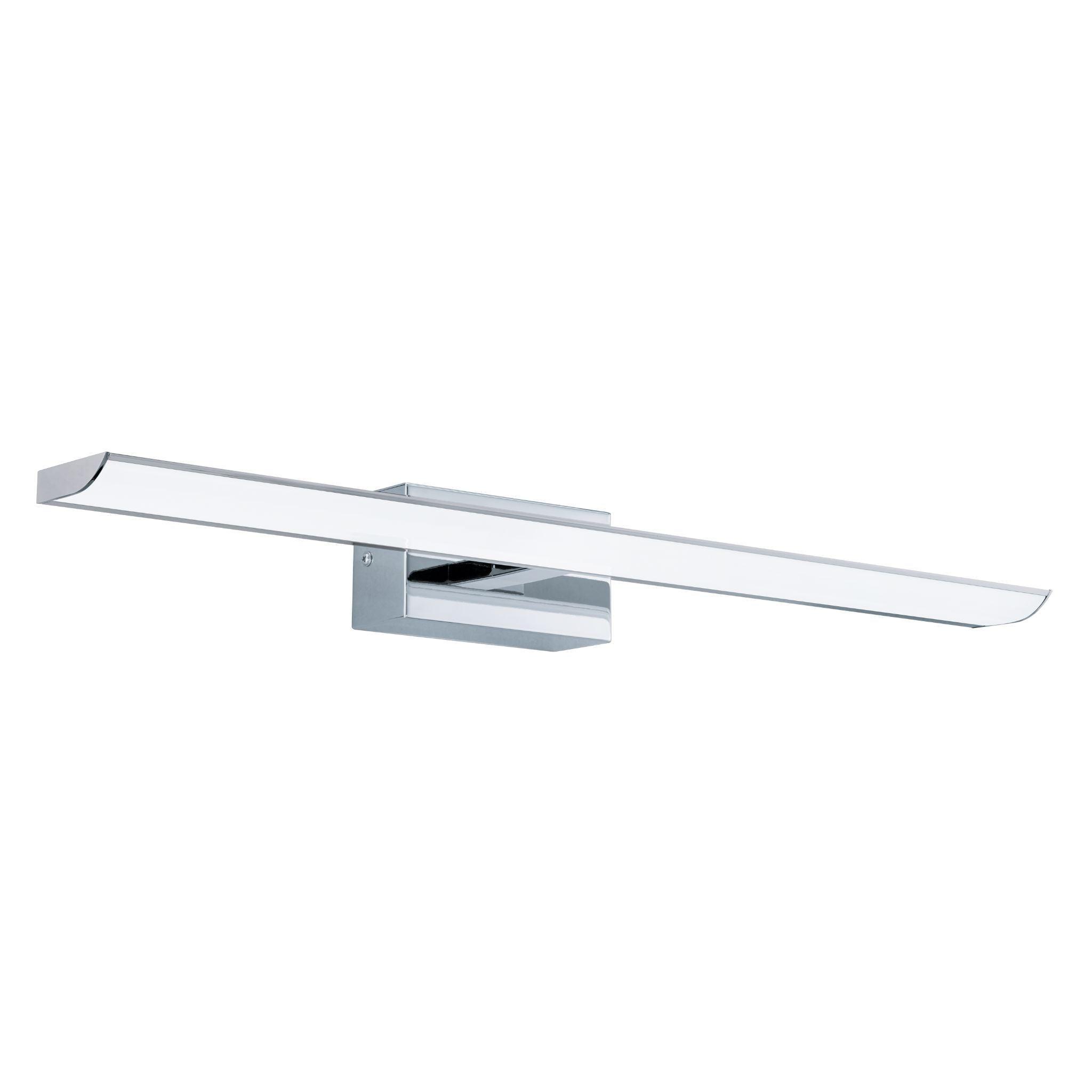 Eglo Connect Tabiano Z IP44 LED Smart Chrome Bathroom Wall Light 60cm - Modern Waterproof Lighting for Bathroom, Vanity, and Shower Areas