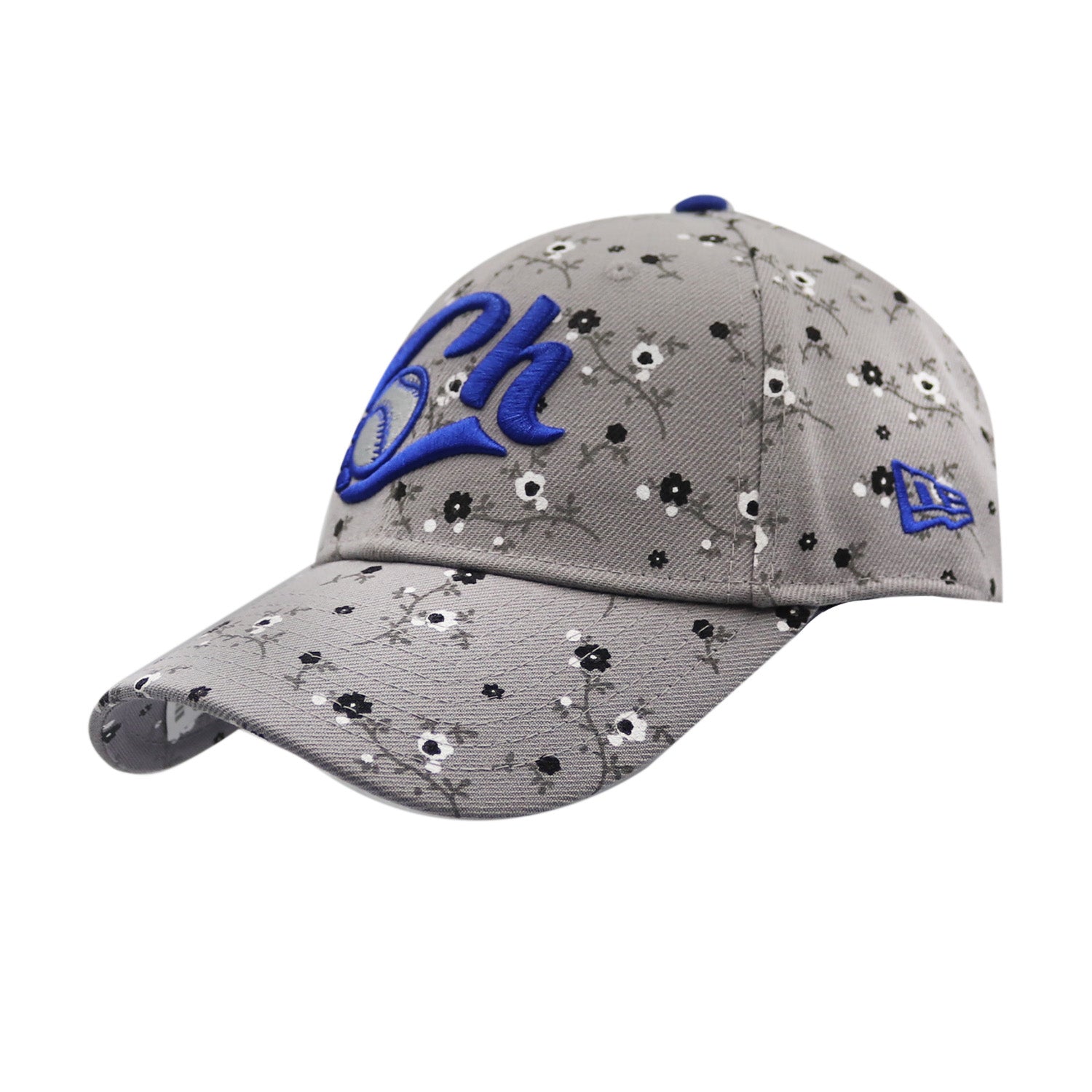 New Era 9FORTY Adjustable Cap - Gray Floral Design for Men & Women | Perfect for Outdoor Activities, Sports & Casual Wear