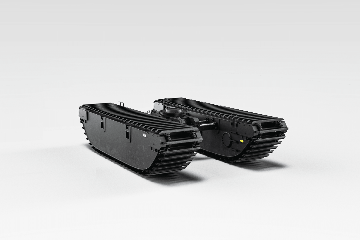 AM80 5E Amphibious Undercarriage for Excavator - Durable Swamp & Wetland Construction Equipment for Heavy-Duty Excavation Projects