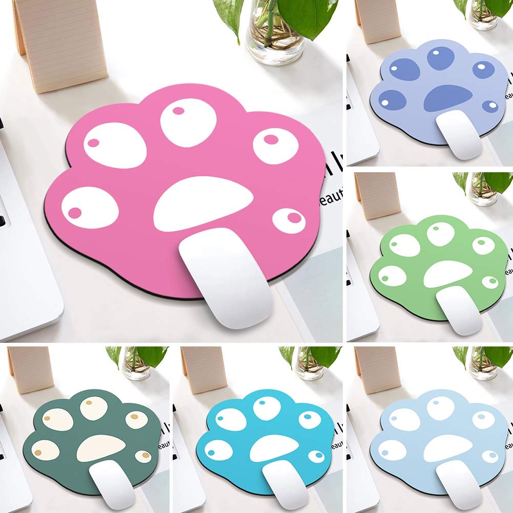 Anti-Slip Cute Cartoon Cat Paw Mouse Pad - Non-Slip Computer Desk Mat for Gaming & Office Work - Black Ergonomic Mousepad for PC Laptop Accessories