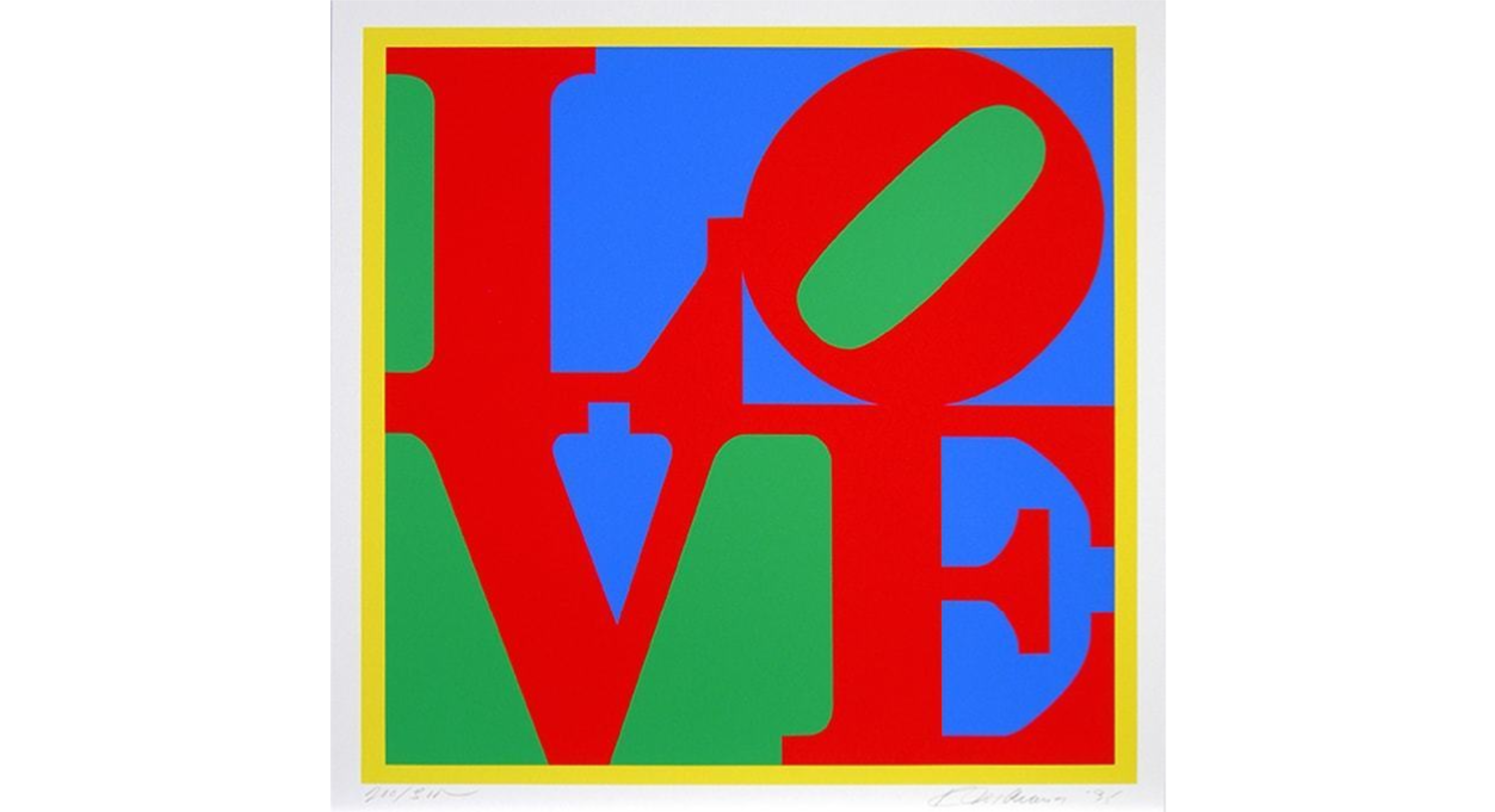 ROBERT INDIANA HELIOTHERAPY LOVE Sculpture - Pop Art Home Decor for Living Room, Bedroom & Office - Perfect Gift for Art Lovers