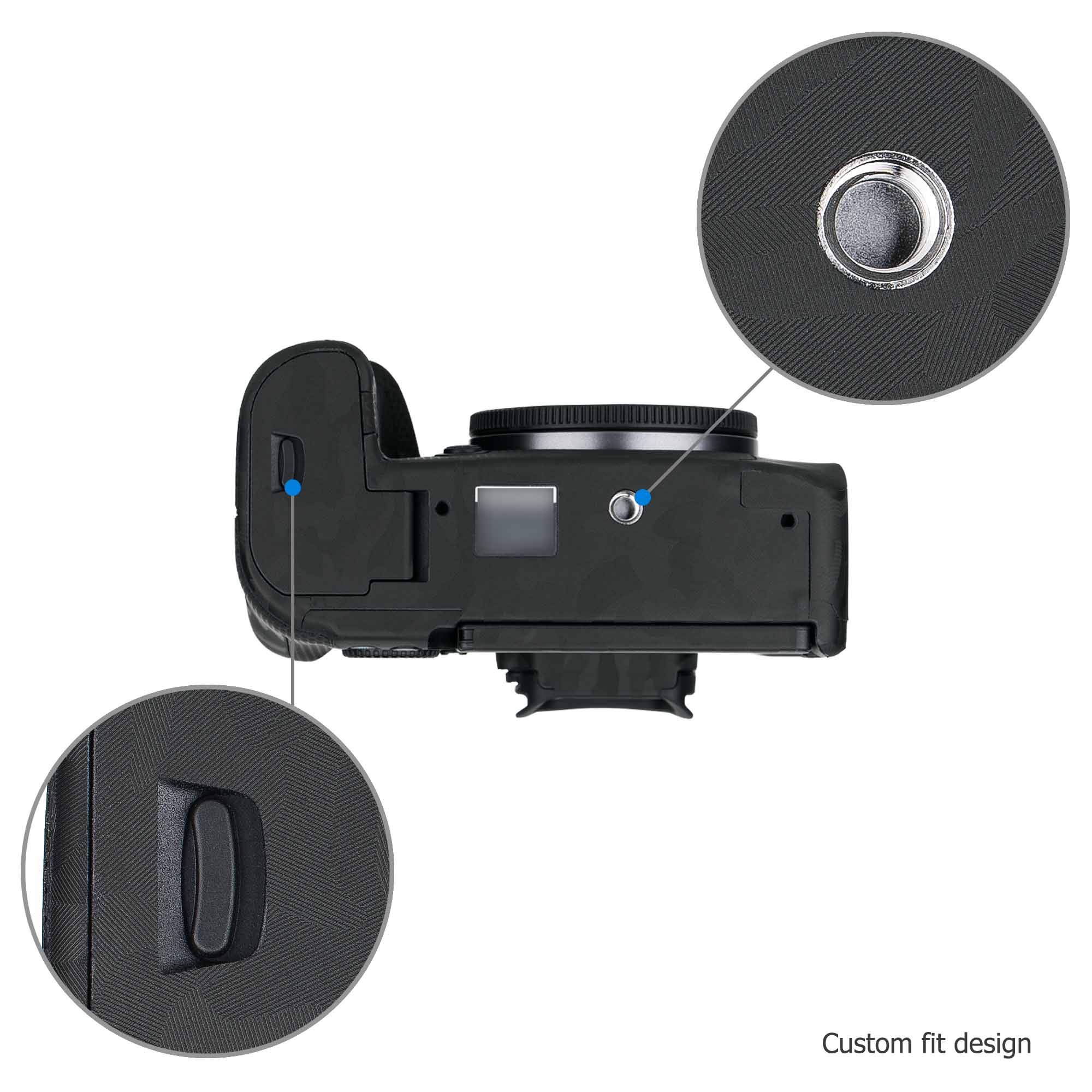 Anti-Scratch Carbon Fiber Camera Skin Protector for Canon EOS R6 - Durable Body Cover Film with Decorative Sticker | Perfect for Travel, Outdoor Photography & Gear Protection