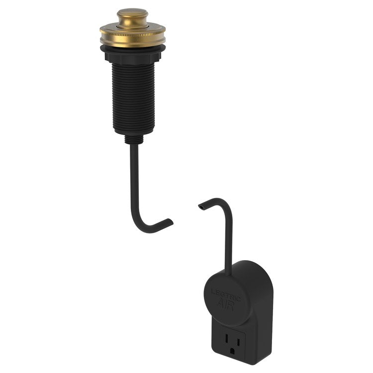 Air Switch for Garbage Disposal with Power Adapter - Satin Bronze PVD Brass Finish - Easy Touch-Free Operation for Kitchen Sink Waste Disposer