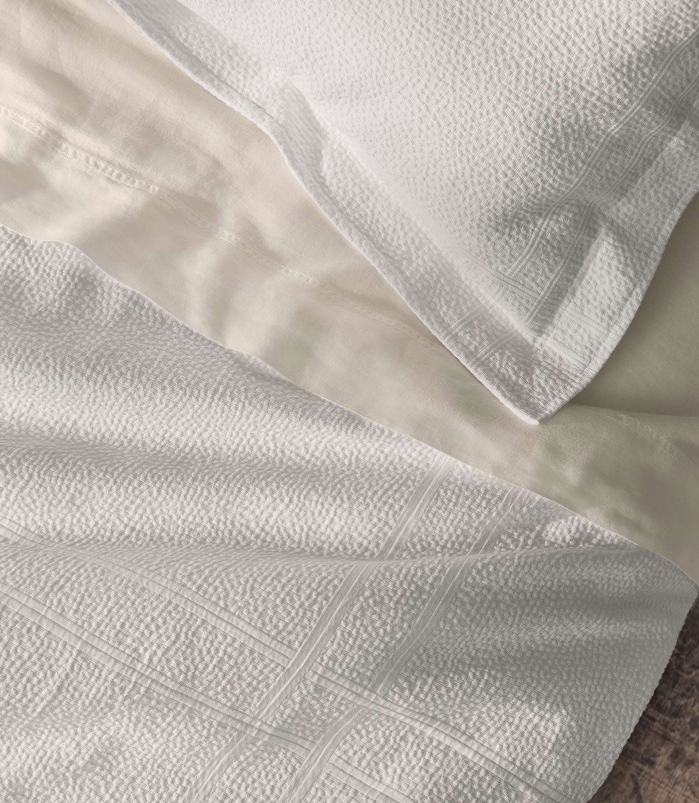Luxury Montauk Matelassé Duvet Cover Set - Soft Quilted Bedding with Button Closure - Perfect for Master Bedroom, Guest Room & Coastal Home Decor