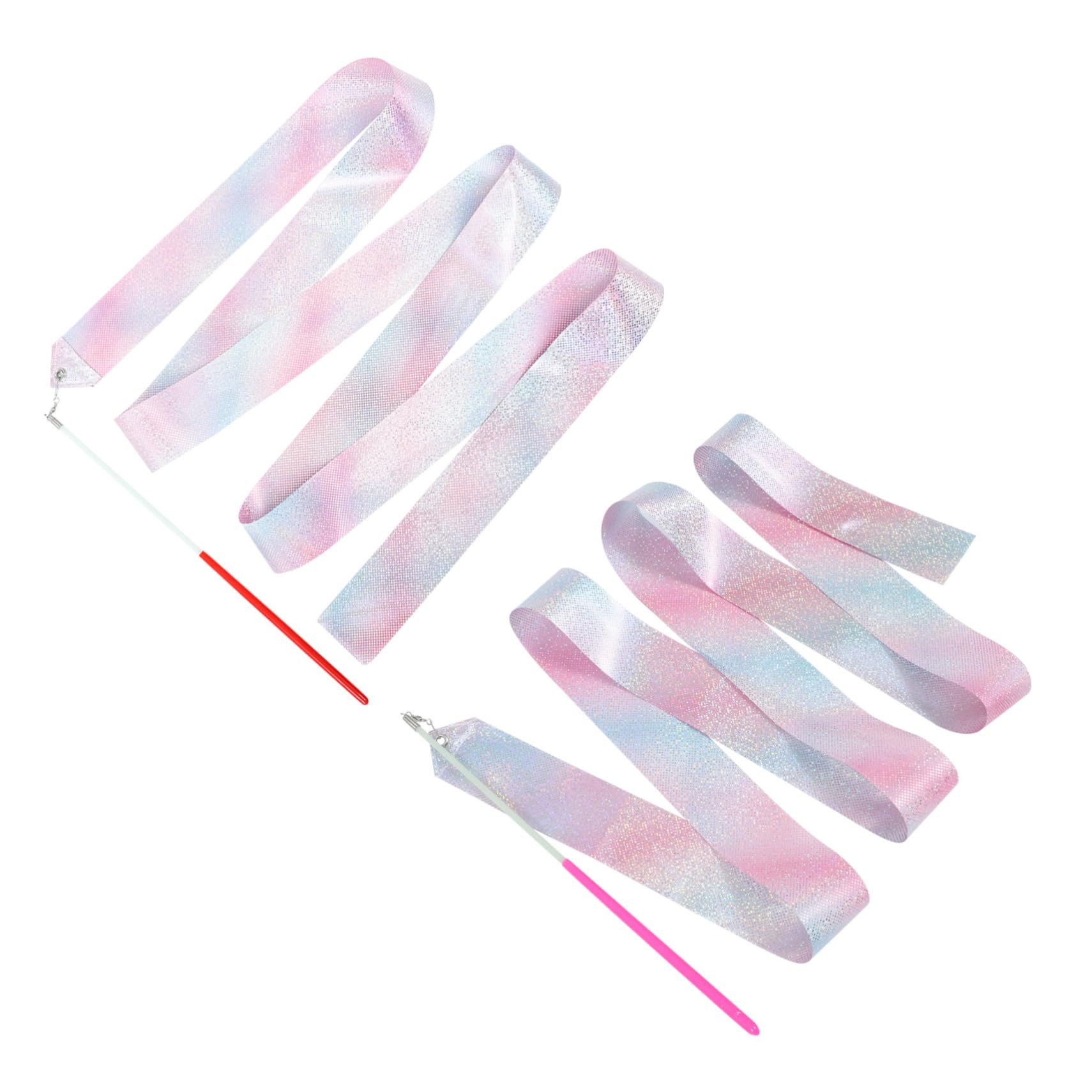 Anneome 2-Pack Kids Dance Ribbons - Colorful Polyester Streamers for Ballet, Gymnastics & Performance - Perfect for Sports, Cheerleading & Playtime