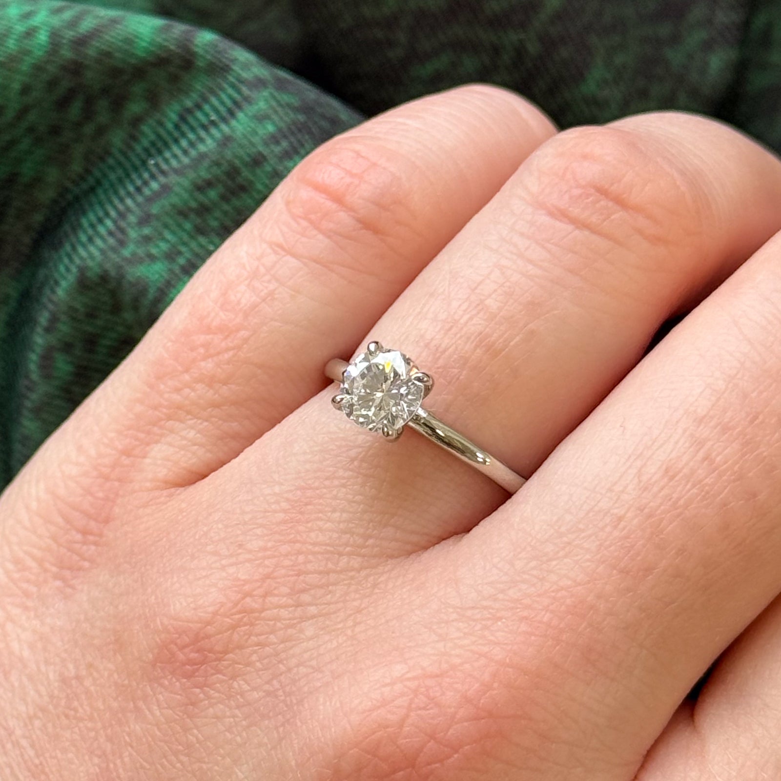 100 Ways Diamond Engagement Ring - 0.99ct Round Cut Solitaire Ring in 14K White Gold | Size 6.75 | Perfect for Proposals, Anniversaries & Special Occasions