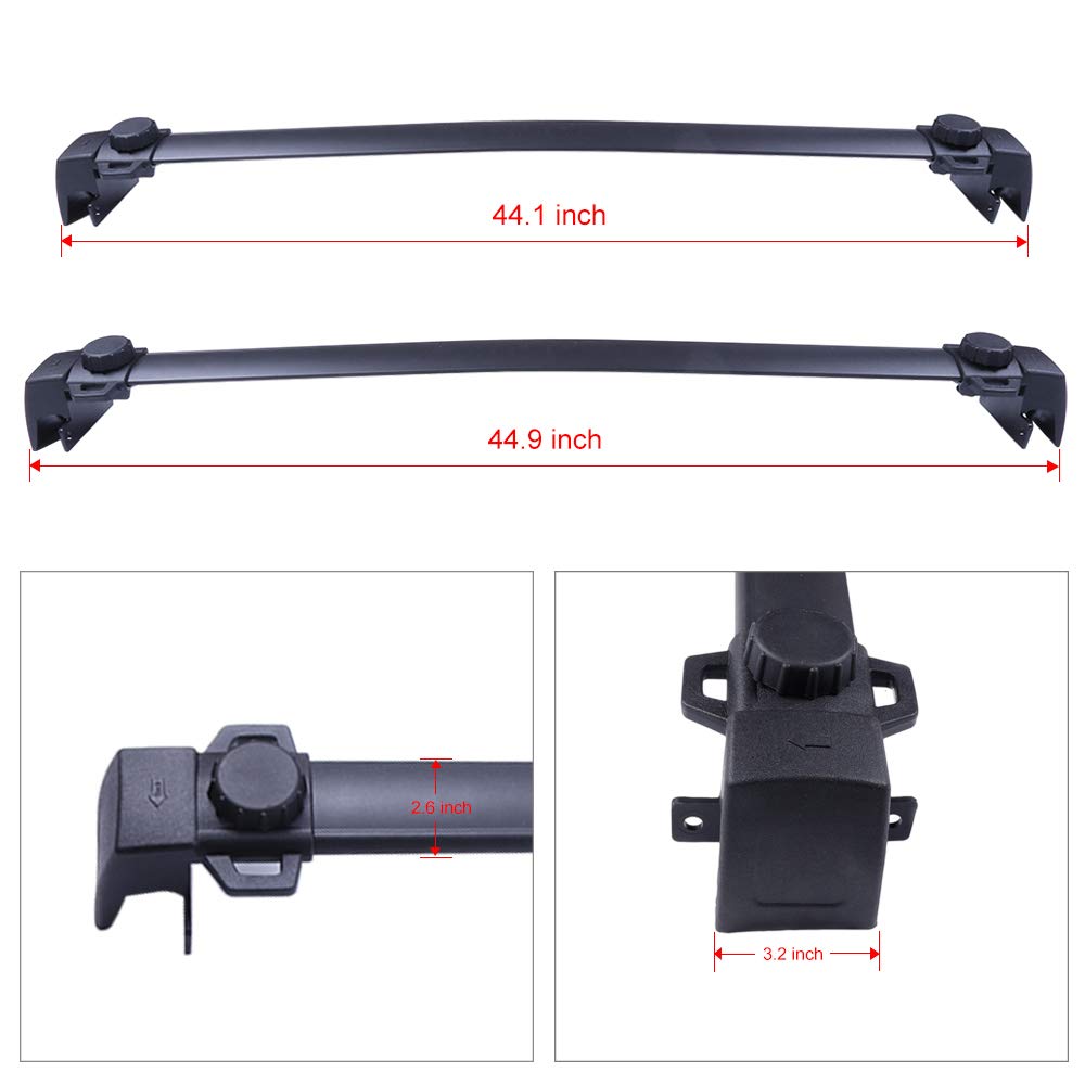 Universal Aluminum Roof Rack Cross Bars - Heavy Duty Car Top Luggage Carrier for Jeep Compass 2017-2020 | Perfect for Camping, Road Trips & Outdoor Adventures