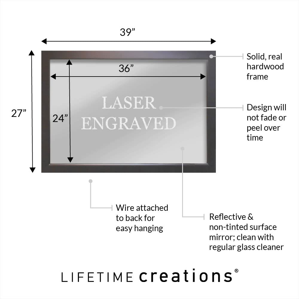 Custom Engraved Personalized Modern Name Bar Mirror 27