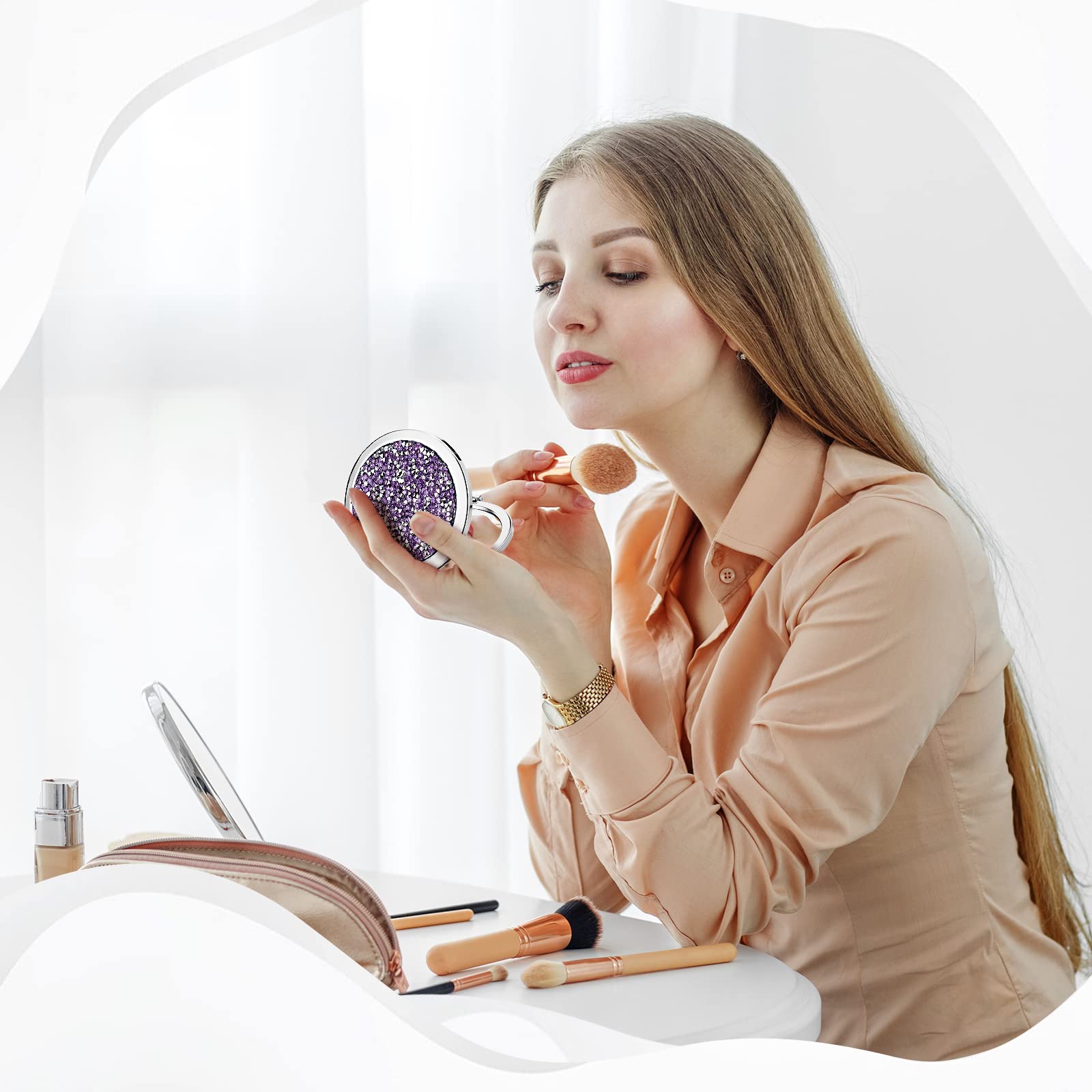 10 Pcs Inspirational Compact Mirrors - Employee Appreciation Gifts for Women, Teachers, Nurses | Travel & Office Use
