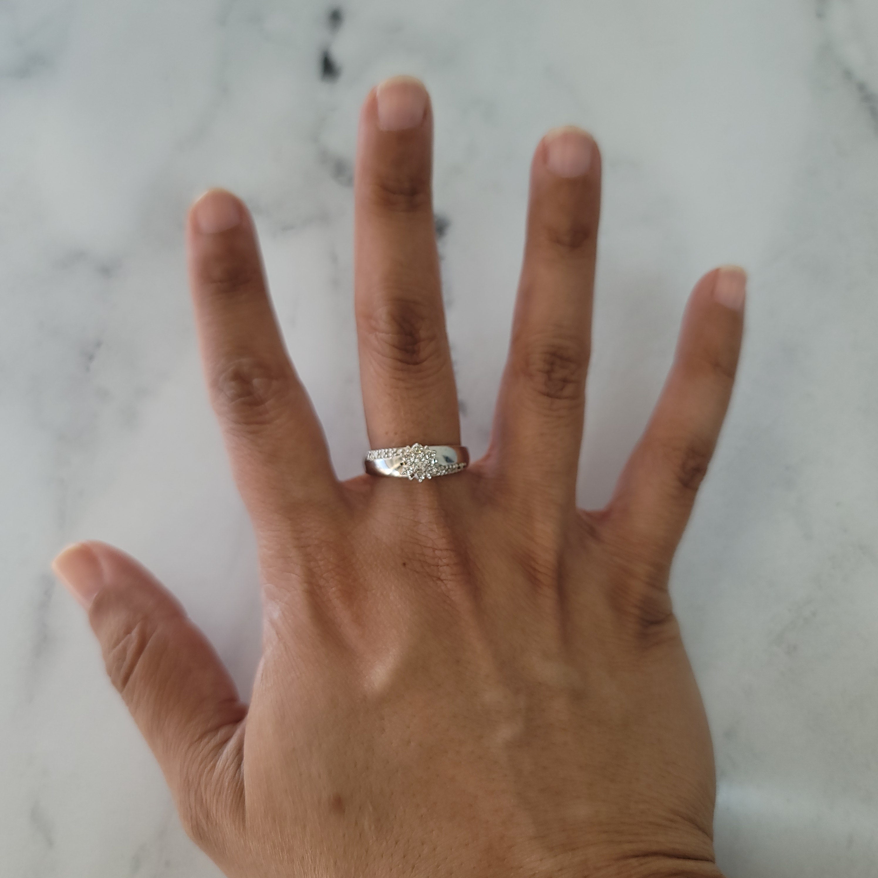 0.5 Carat Diamond Engagement Ring for Women - 14K White Gold Solitaire Ring - Perfect for Proposals, Anniversaries & Weddings