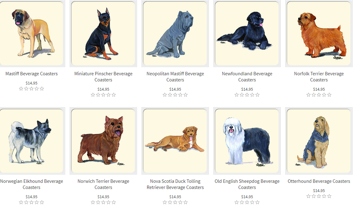 Premium Dog Breed Drink Coaster Set - Absorbent & Durable Coasters for Beer, Wine & Coffee - Perfect for Pet Lovers & Home Decor