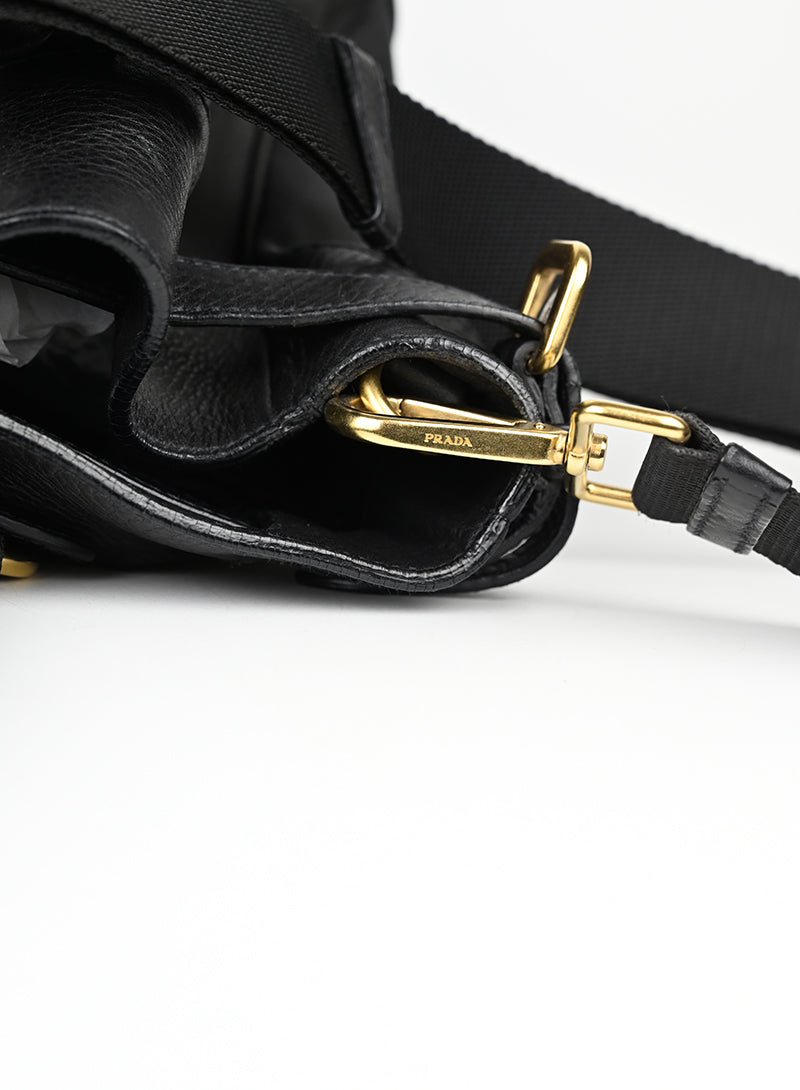 Prada Black Fabric Shopper Bag - Stylish & Spacious Tote for Women | Perfect for Work, Travel & Everyday Use
