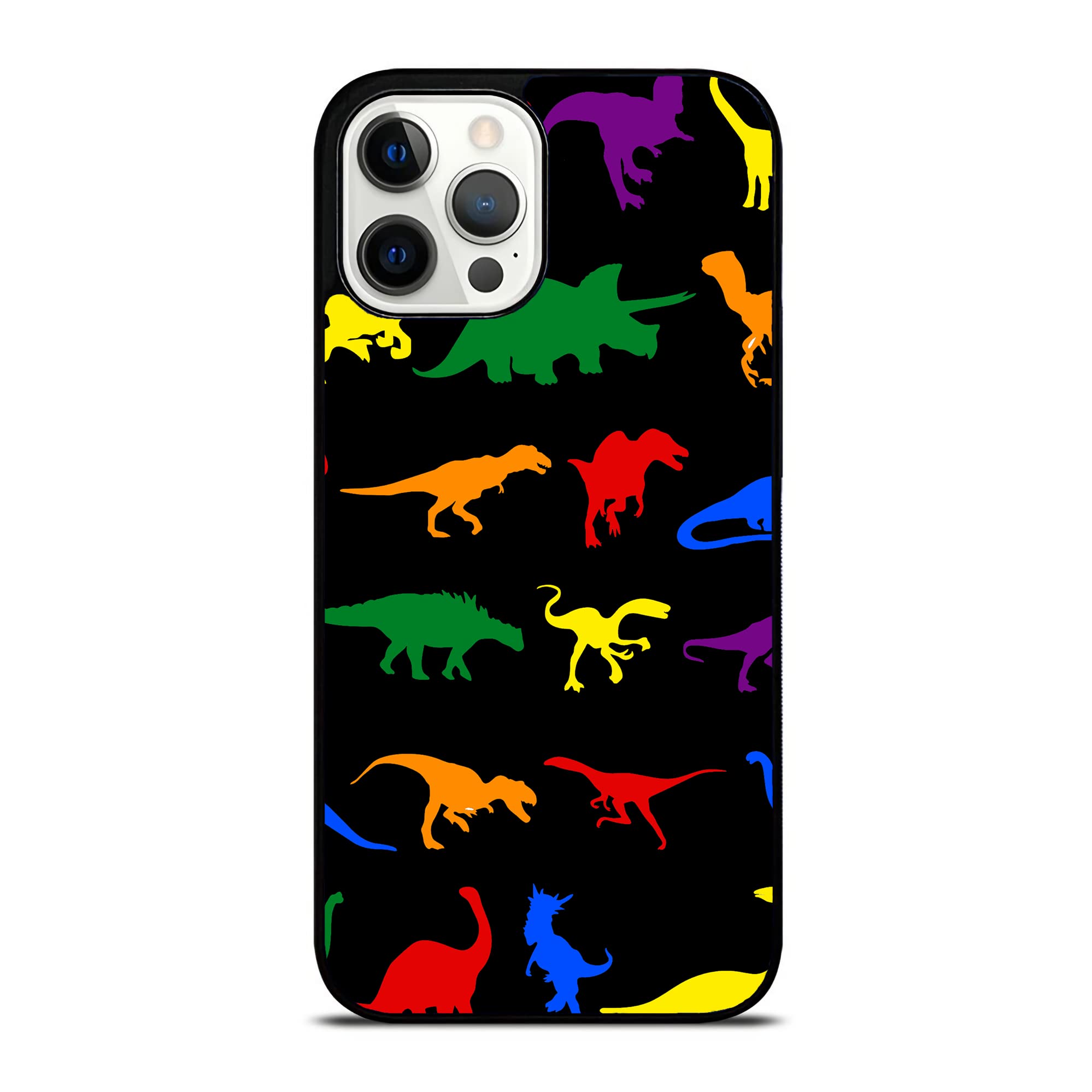 Rainbow Dinosaur T-Rex Fossil Skeleton LGBT Pride iPhone 13 Case - Durable Shockproof Slim TPU Rubber Cover for iPhone 13 - Perfect for Pride Events, LGBTQ+ Support & Dinosaur Enthusiasts