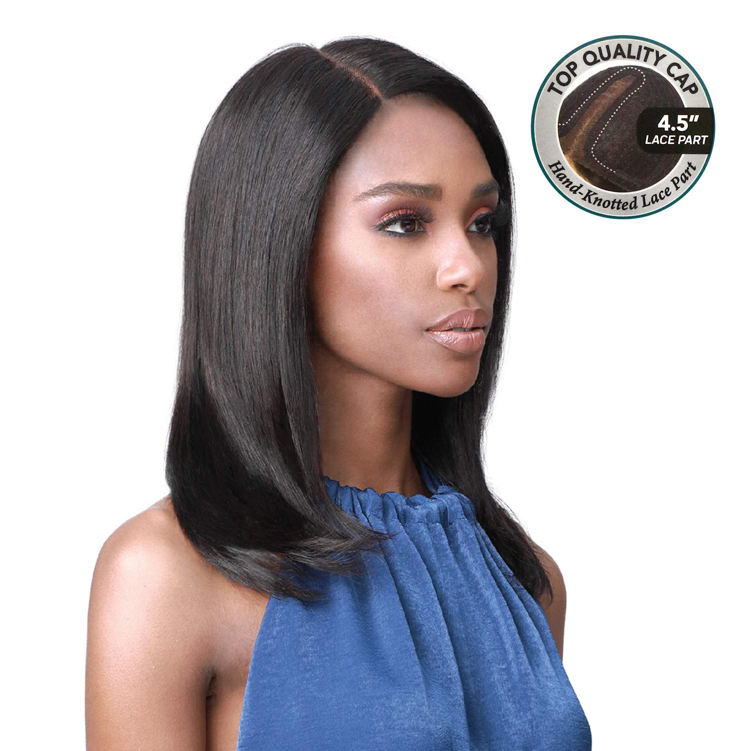 BOBBI BOSS Unprocessed 100% Human Hair 360 Lace Wig MHLF417 Dejah (Natural Black) - Perfect for Daily Wear, Cosplay & Special Occasions