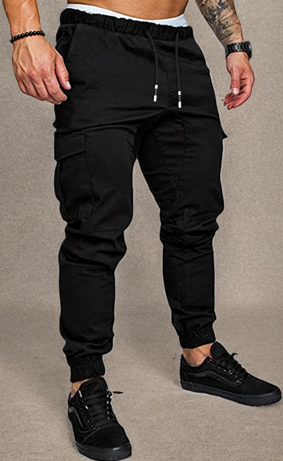Men's Cotton Cargo Jogger Pants - Comfortable Athletic Sweatpants for Casual Wear, Workout & Lounge | Trendy Streetwear & Gym Essentials