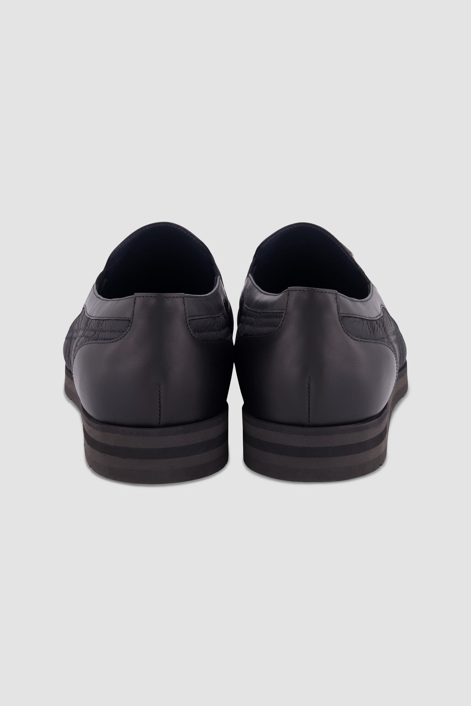 Zilli Black Quilted Slip-On Loafers for Men - Comfortable Casual Shoes for Work, Travel & Everyday Wear