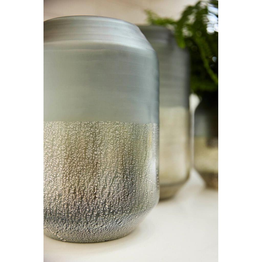 Cyan Design 11103 Alchemy Vase - Medium Size, Grey & Gilded Silver Finish - Elegant Home Decor for Living Room, Dining Table, or Office Centerpiece