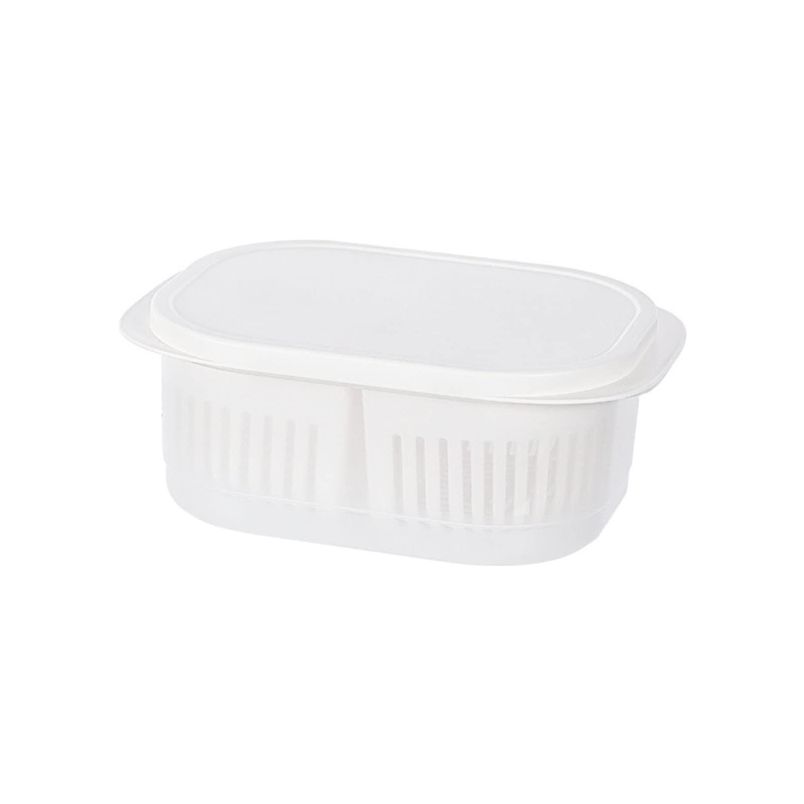 Double Layer Lattice Transparent Plastic Food Storage Containers with Lid & Handle - Airtight Pantry & Kitchen Organization for Snacks, Dry Food, Refrigerator Storage | Perfect for Home, Office & Meal Prep