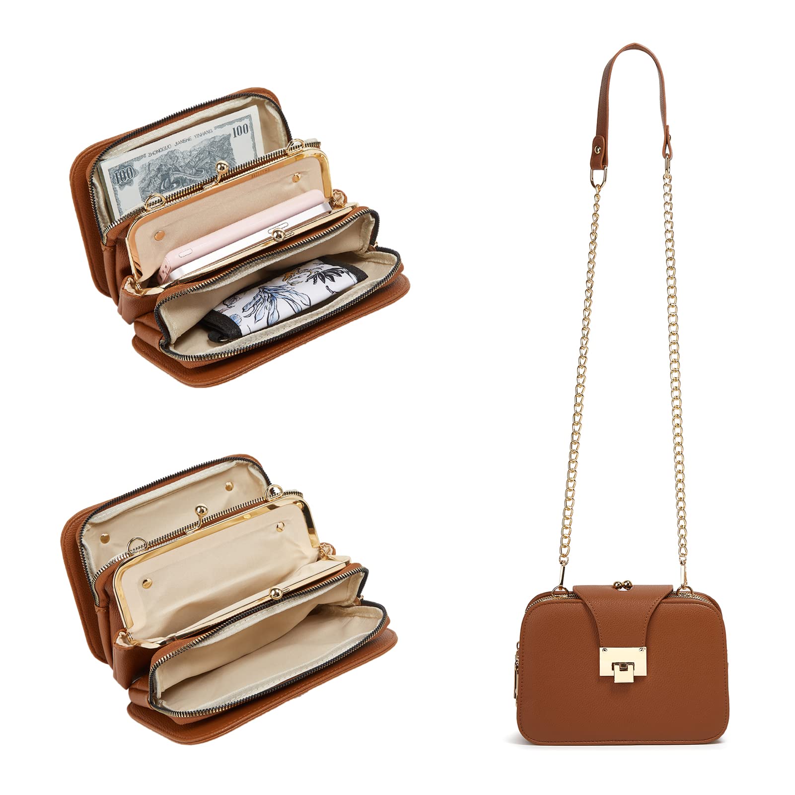 SIVENKE Women's Crossbody Bag Small Shoulder Purse - Stylish Handbag for Evening Out, Travel & Daily Use | Compact Clutch with Adjustable Strap