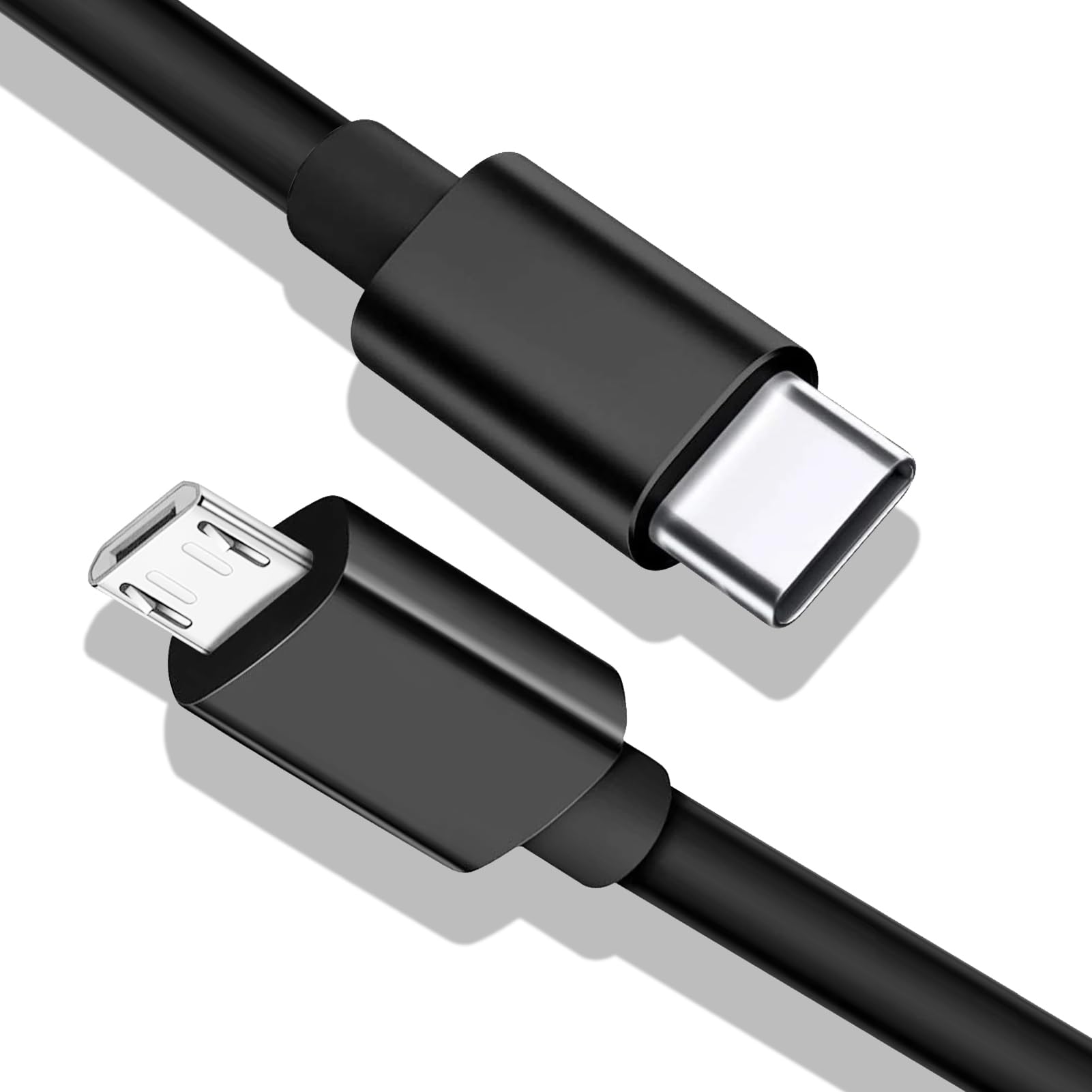 PDEEY USB C to Micro USB Cable 3.3FT Fast Charging & Data Sync Cable - Compatible with iPhone 15/16, MacBook, Kindle, GoPro, Samsung Galaxy - Perfect for Travel, Office & Home Charging