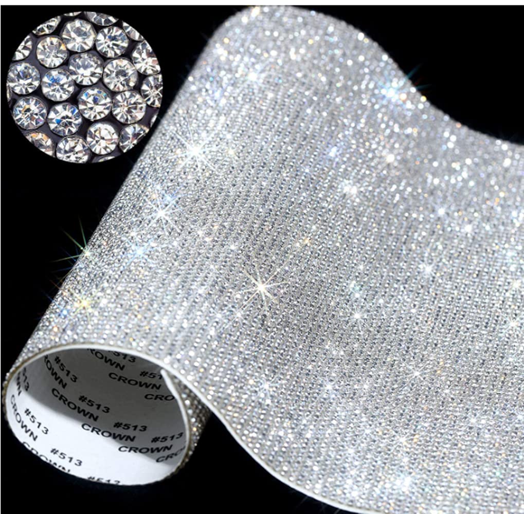 Ebrima Bling Crystal Rhinestones Stickers - Self-Adhesive Sparkling DIY Decals for Cars, Phones, Gifts (9.4
