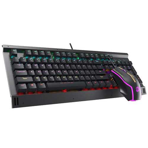 Dareu EK812T 104-Key LED Backlit Mechanical Gaming Keyboard and Mouse Combo - Perfect for PC Gaming, Office Work, and Typing