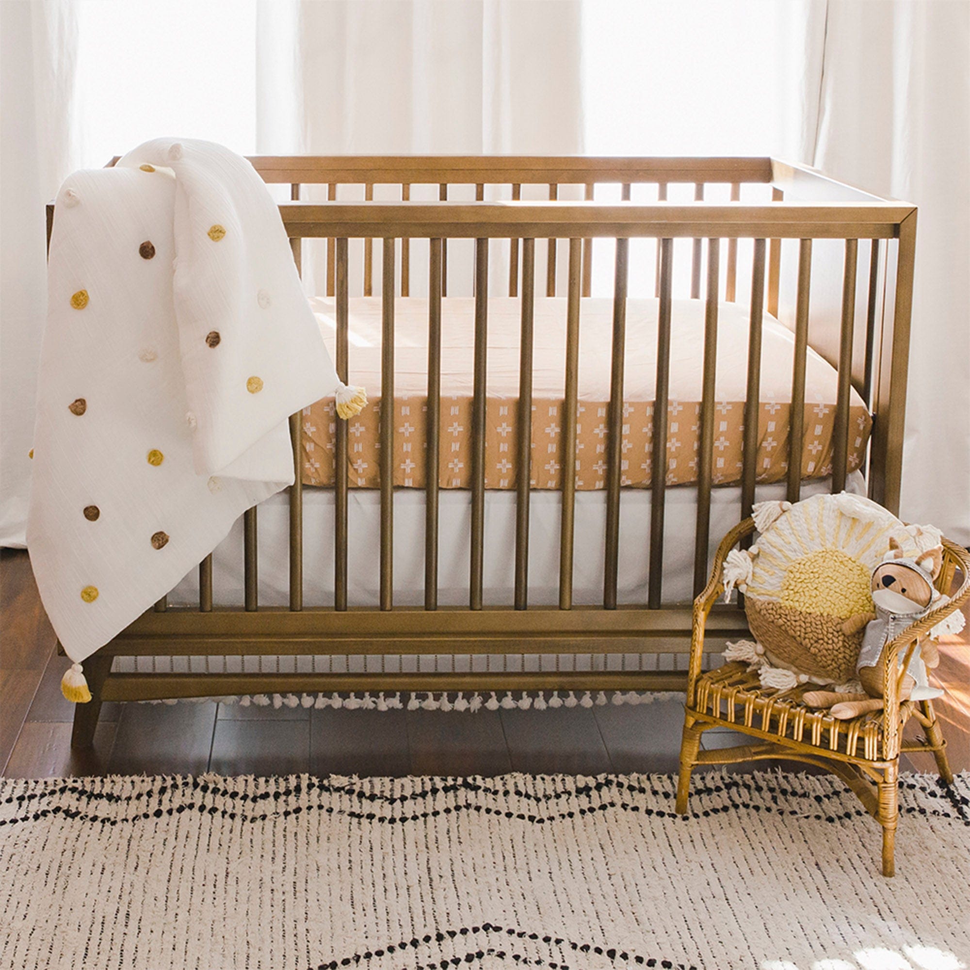 Soft Organic Cotton Fitted Crib Sheet for Baby Crib - Breathable & Hypoallergenic Nursery Bedding - Perfect for Newborns, Infants & Toddlers - Ideal for Daycare, Nursery or Home Use