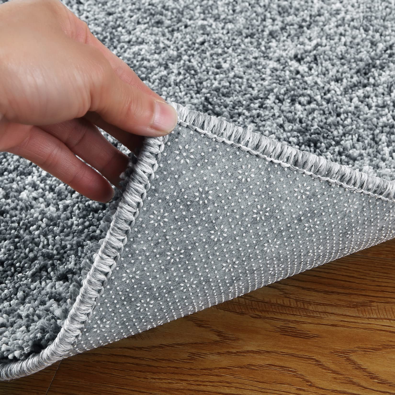 GARVEE 2x6 Runner Rug - Ultra Soft Shaggy Plush Carpet with Non-Slip Backing for Hallway, Kitchen, Laundry Room & Nursery - Home Decor Floor Mat in Grey | Perfect for High Traffic Areas & Cozy Spaces