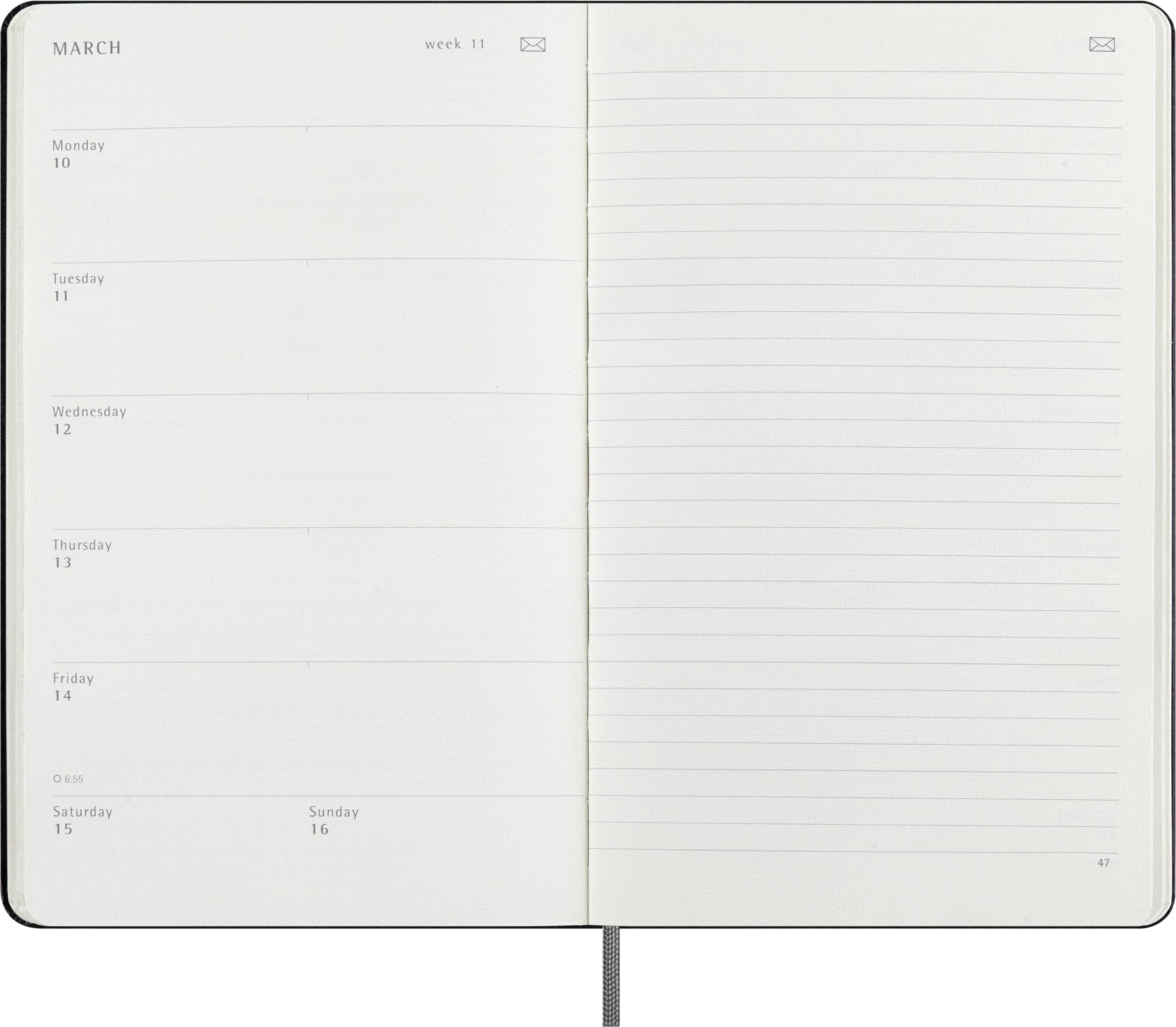 Moleskine 2025 Weekly Planner - 12 Month Hard Cover Large (5