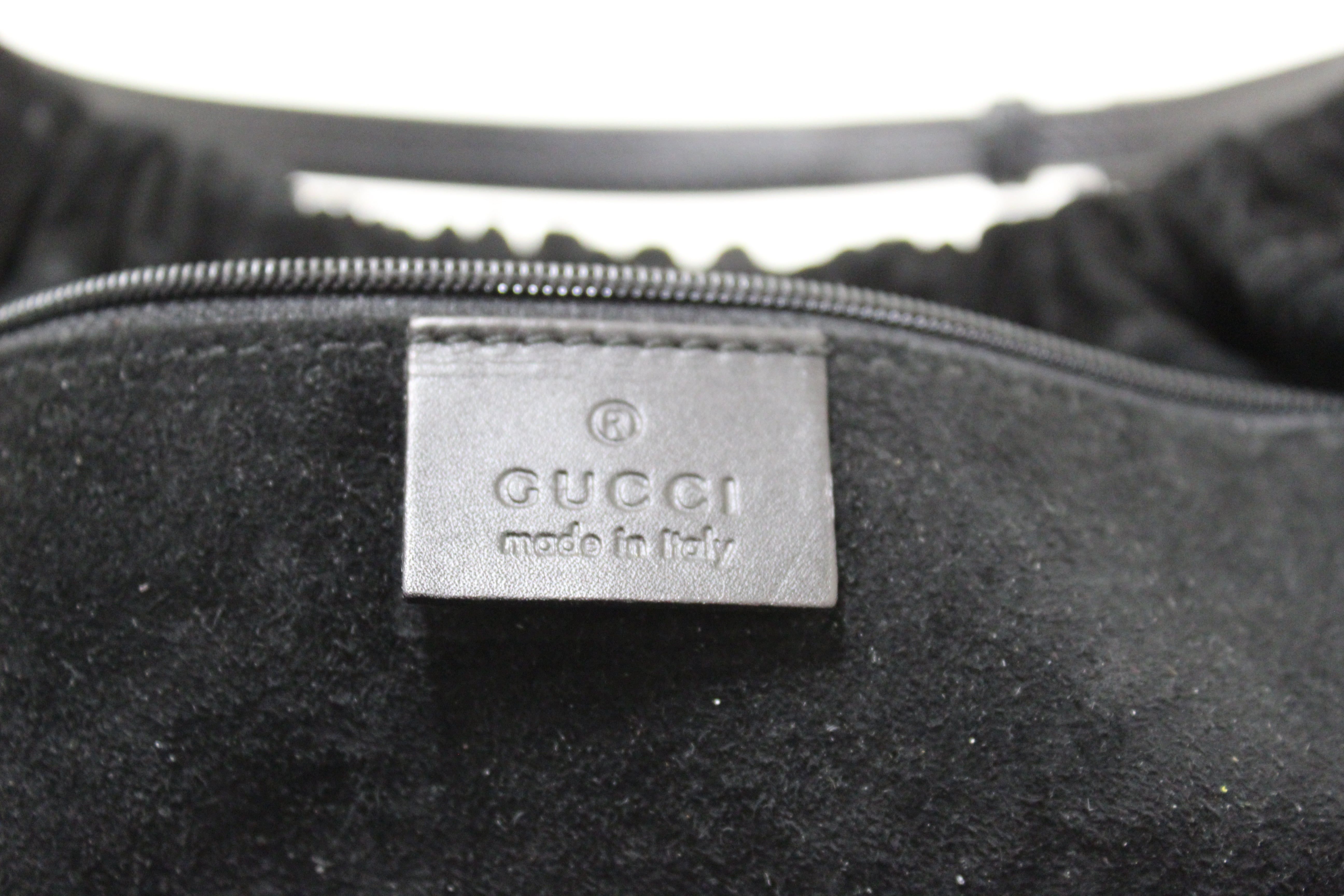 Authentic Gucci Black Suede Leather Hobo Shoulder Bag for Women | Luxury Designer Handbag | Perfect for Work, Travel & Evening Events