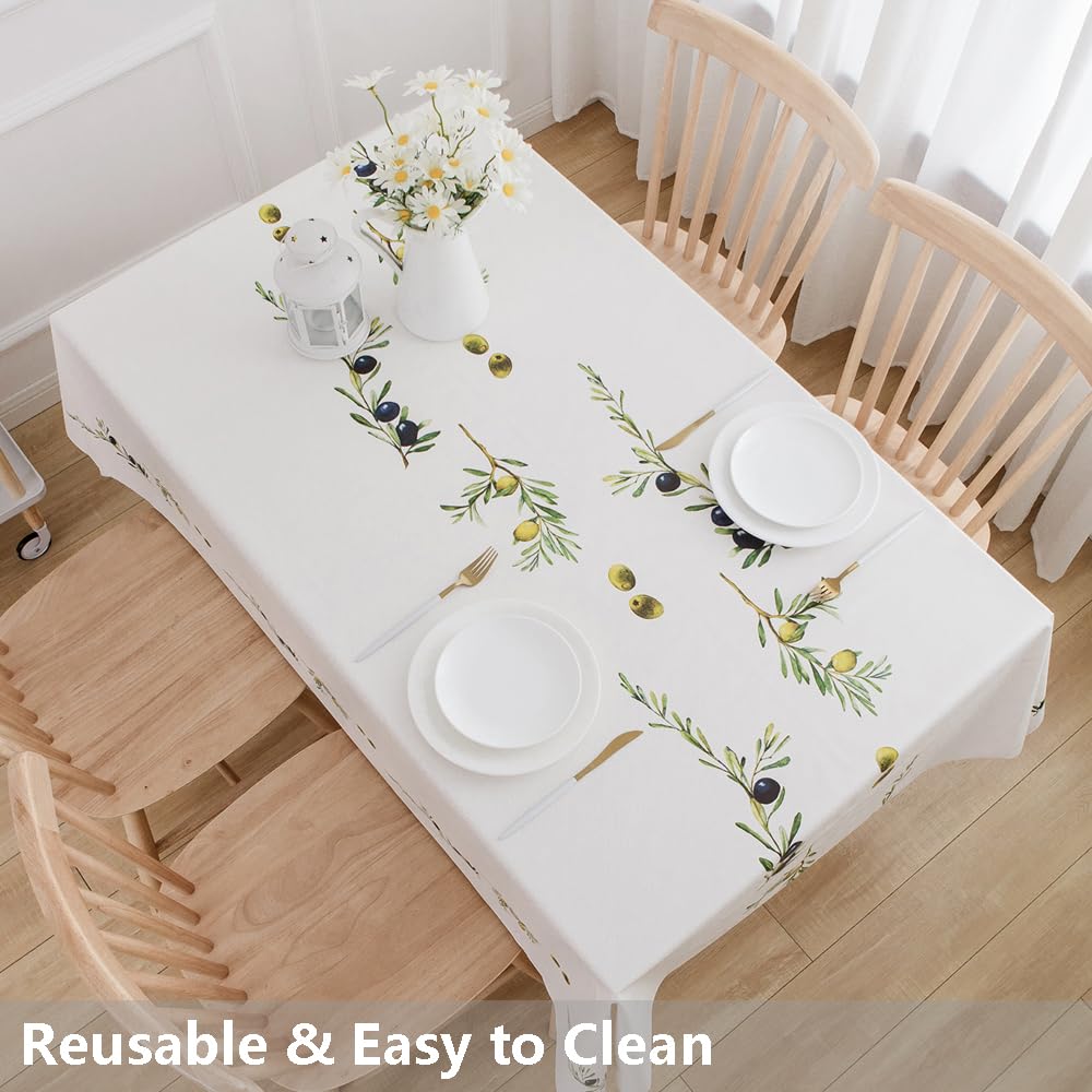 Premium Heavy Duty Vinyl Tablecloth - Waterproof, Wipeable PVC Table Cover for Kitchen & Dining - 54