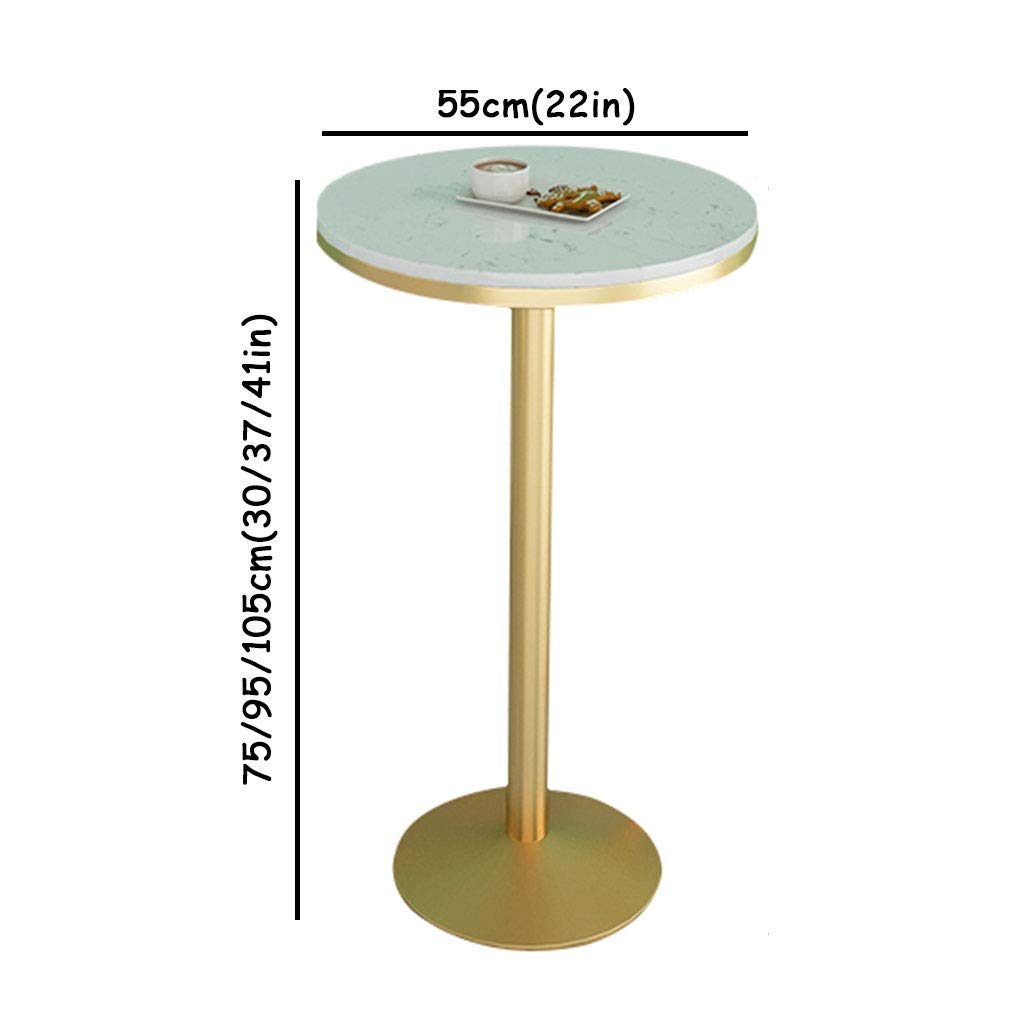 **Pub Bar Counter Bistro Table - Metal Frame & Marble Top for Easy Cleaning - Round Base Design - Perfect for Kitchen, Coffee Shop, Living Room & Home Bar - Durable & Stylish Dining & Entertaining Solution**