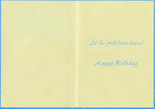 Finally 21 Blue & Silver 21st Birthday Card - Elegant Designer Greeting Card for Milestone Celebrations, Parties & Special Moments