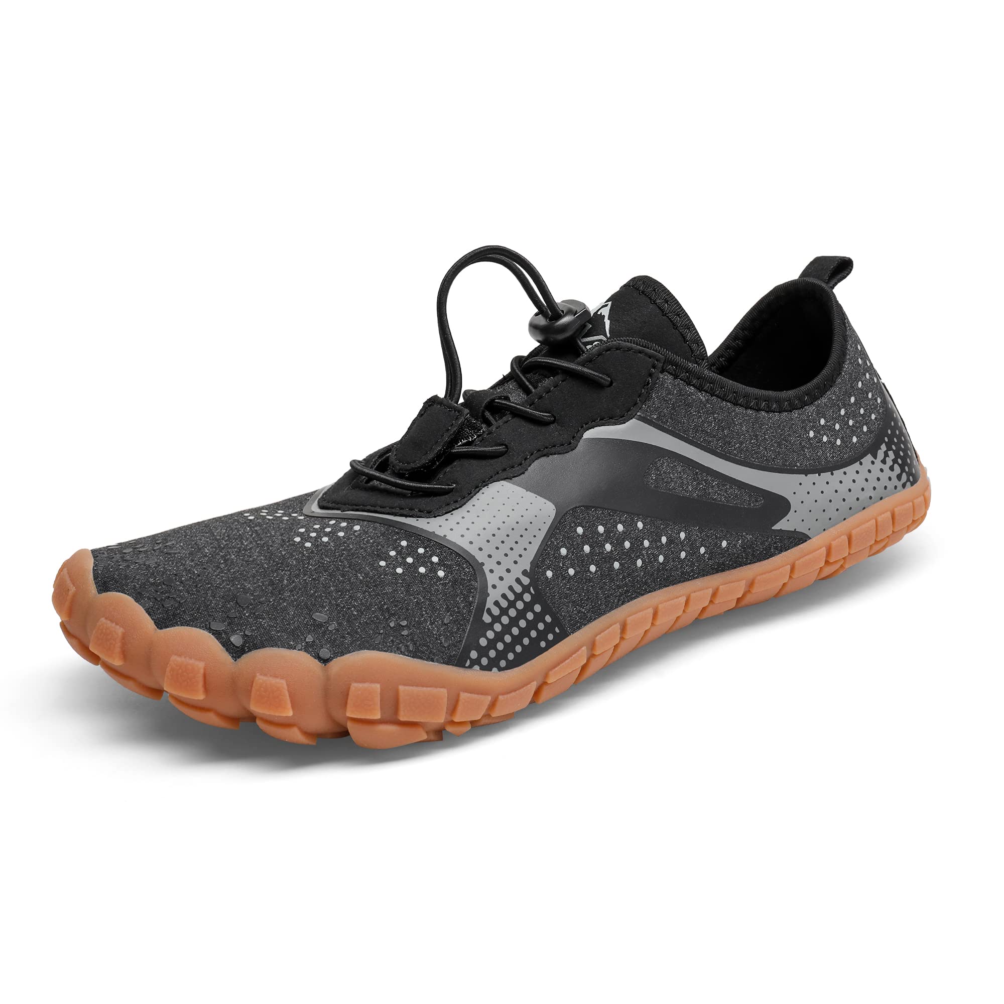 NORTIV 8 Men's Barefoot Water Shoes - Lightweight Quick-Dry Aqua Shoes for Swimming, Beach, Surfing & Water Sports | Non-Slip Sole for Pool, Boating & Outdoor Activities