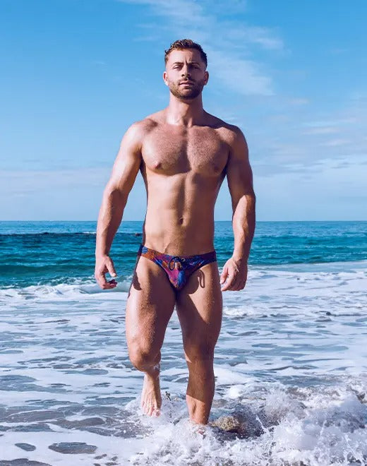 2Eros Stallion Print Swim Brief V20 - Stylish Men's Swimwear for Beach & Pool - Comfortable & Quick-Dry Swim Trunks for Summer Vacation & Water Sports