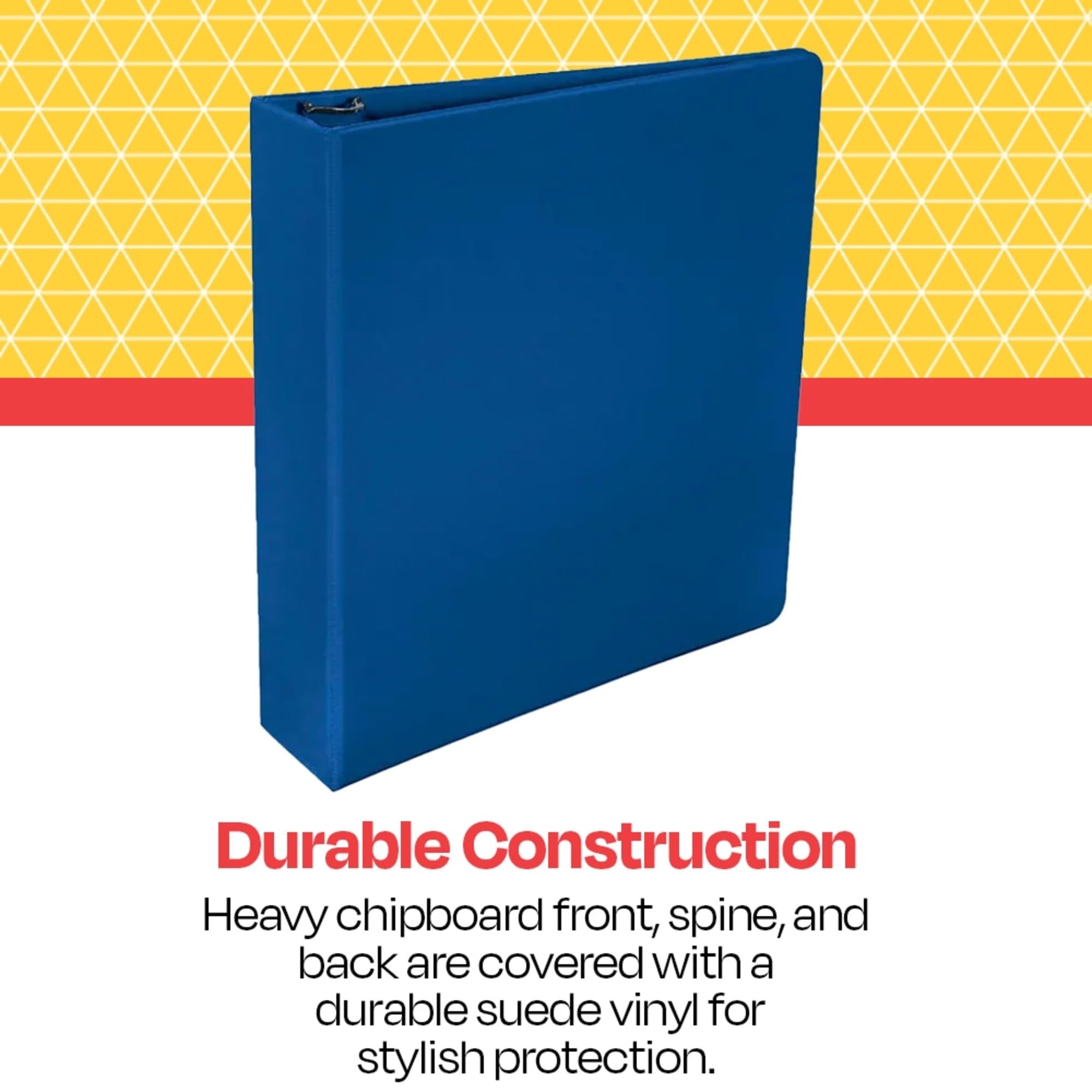 Premium 2-Inch Blue Polypropylene D-Ring Binder for School & Office - Organize Documents, Notes & Projects with Durable 3-Ring Binder for Students, Teachers & Professionals