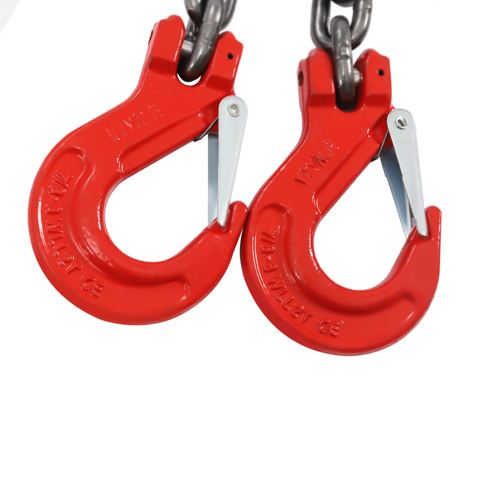 5/16 Inch x 13 FT G80 Lifting Chain Sling with 4 Leg Grab Hooks - 11,000LBS/5T Capacity for Engine Hoist, Industrial Machinery, Construction & Automotive Repair - Heavy Duty Load Bearing Equipment for Workshop, Garage & Job Site