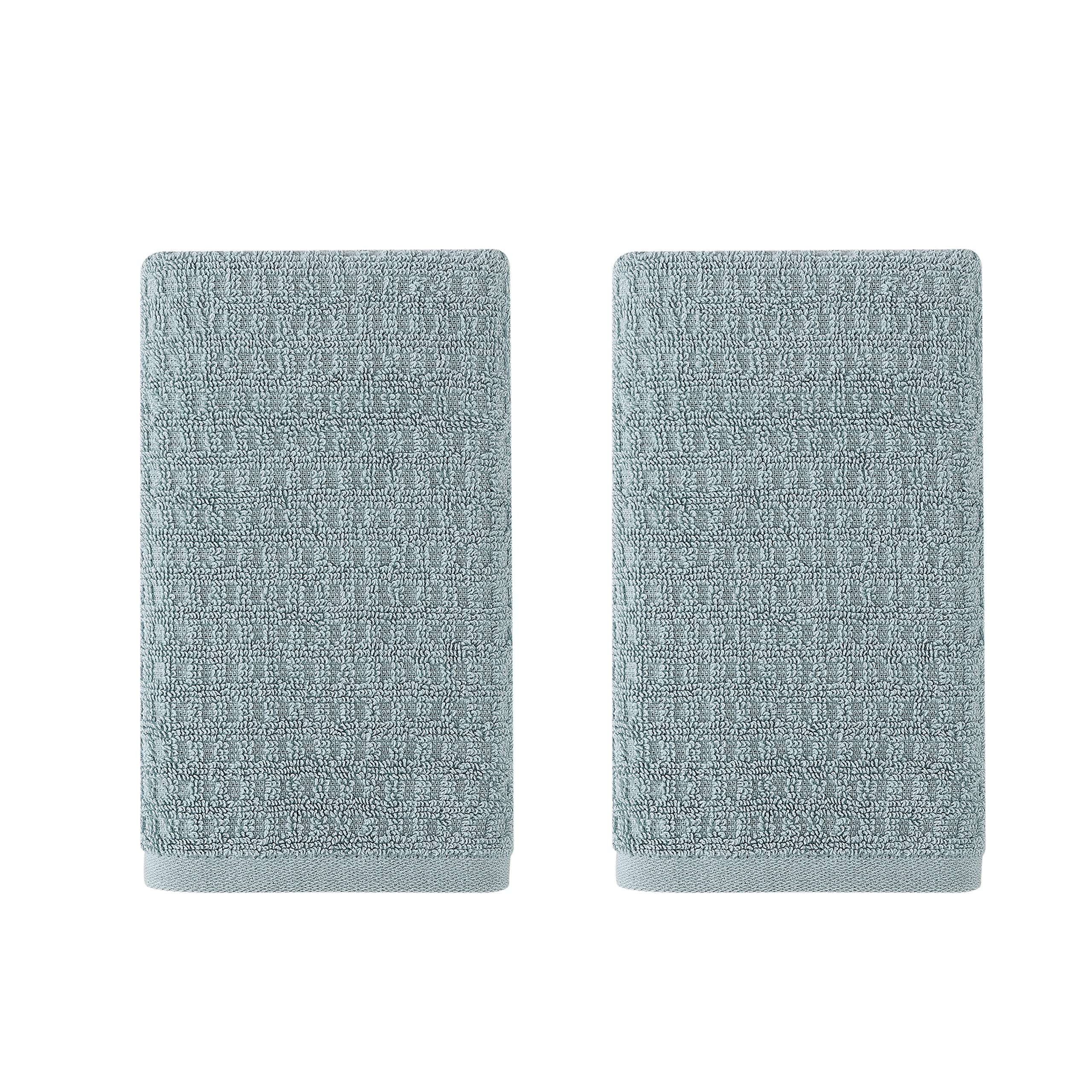 Tommy Bahama Soft & Absorbent Cotton Hand Towels Set of 2 - Low Linting, Fade Resistant, Northern Pacific Turquoise - Perfect for Bathroom, Kitchen & Beach Use