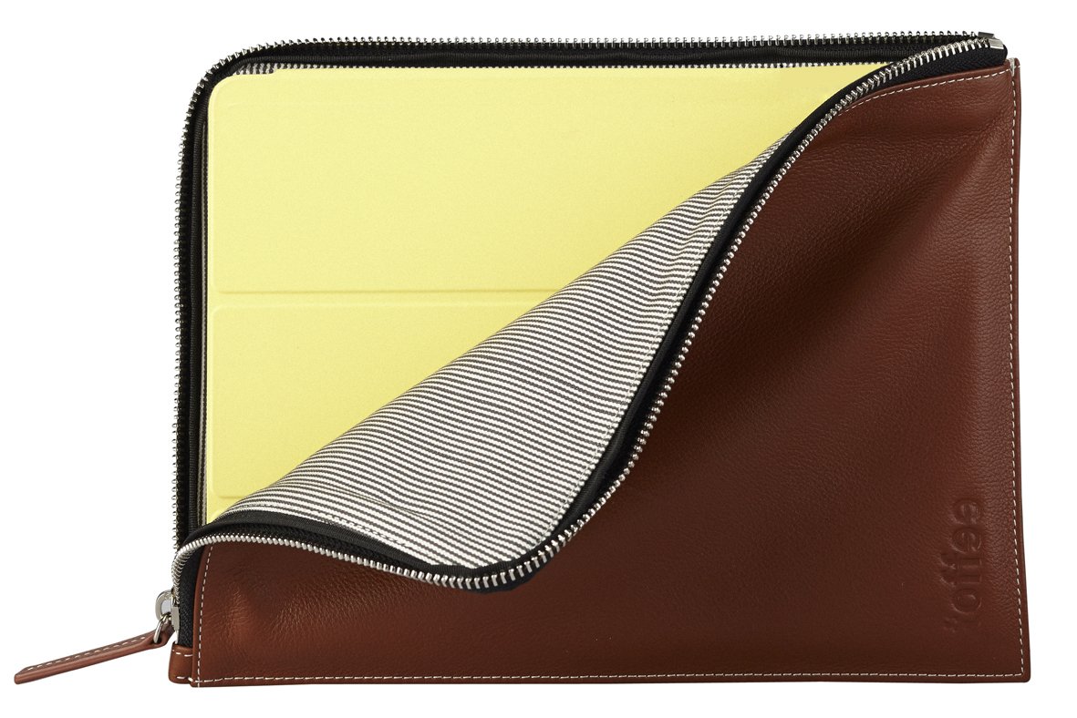 Genuine Leather iPad Air 1/2 Case - Premium Brown Leather Sleeve with Corner Protection | Compatible with iPad Air 1st & 2nd Generation | Perfect for Work, Travel & Daily Use
