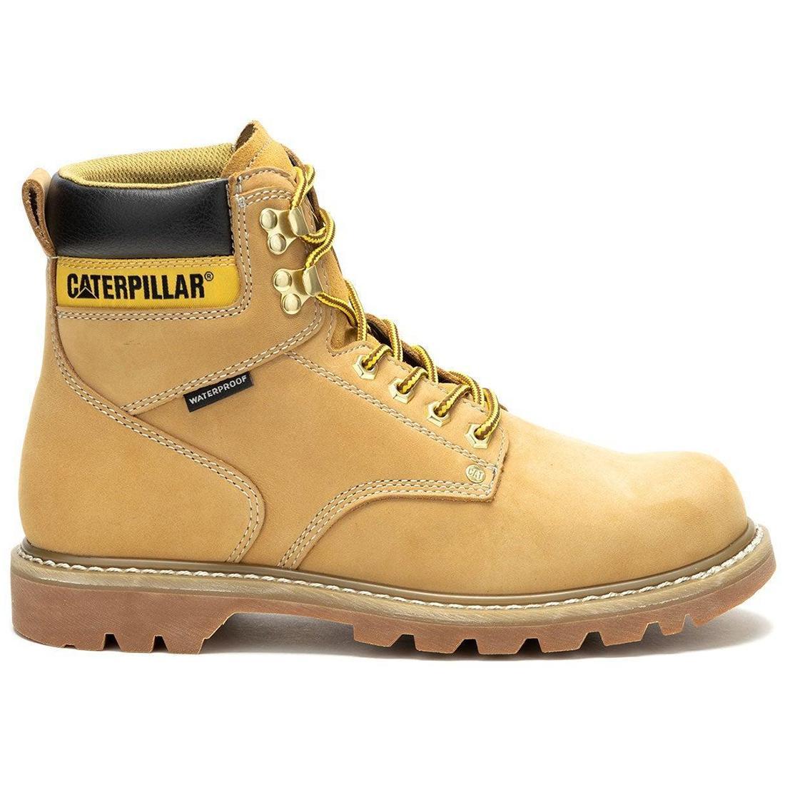 Waterproof Soft Toe Work Boots for Men - Comfortable & Durable Honey Color Safety Shoes for Construction, Landscaping & Outdoor Jobs