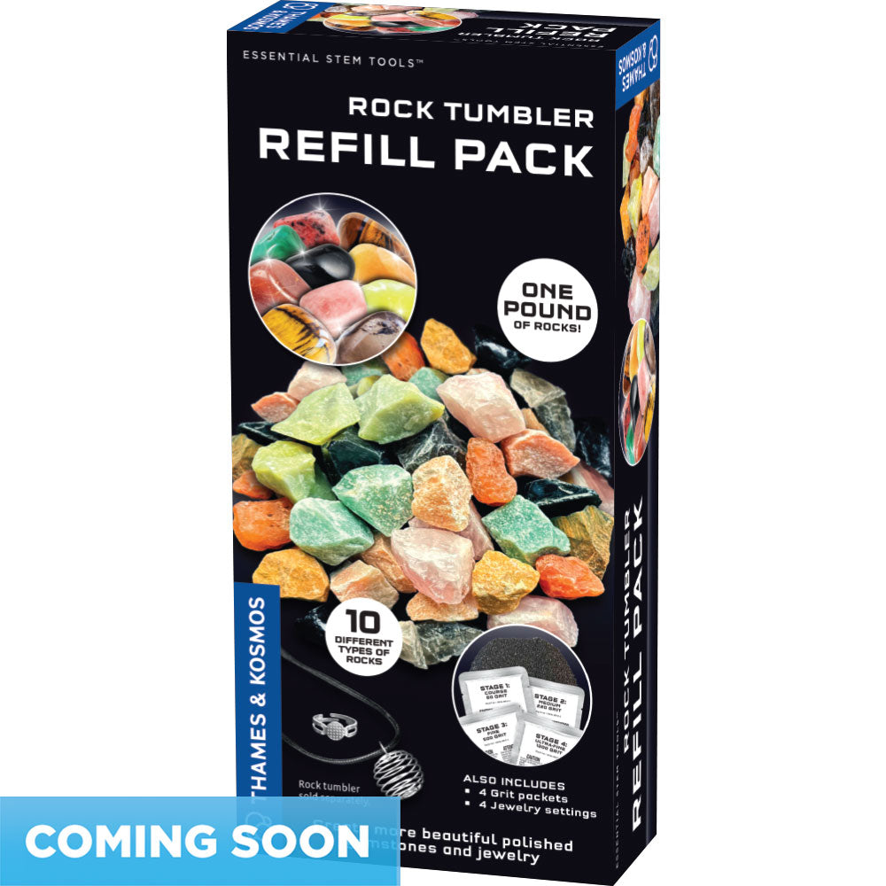 Thames & Kosmos Rock Tumbler Refill Pack - Grit, Polish & Supplies for Gemstone Polishing - Perfect for DIY Jewelry Making & Science Kits