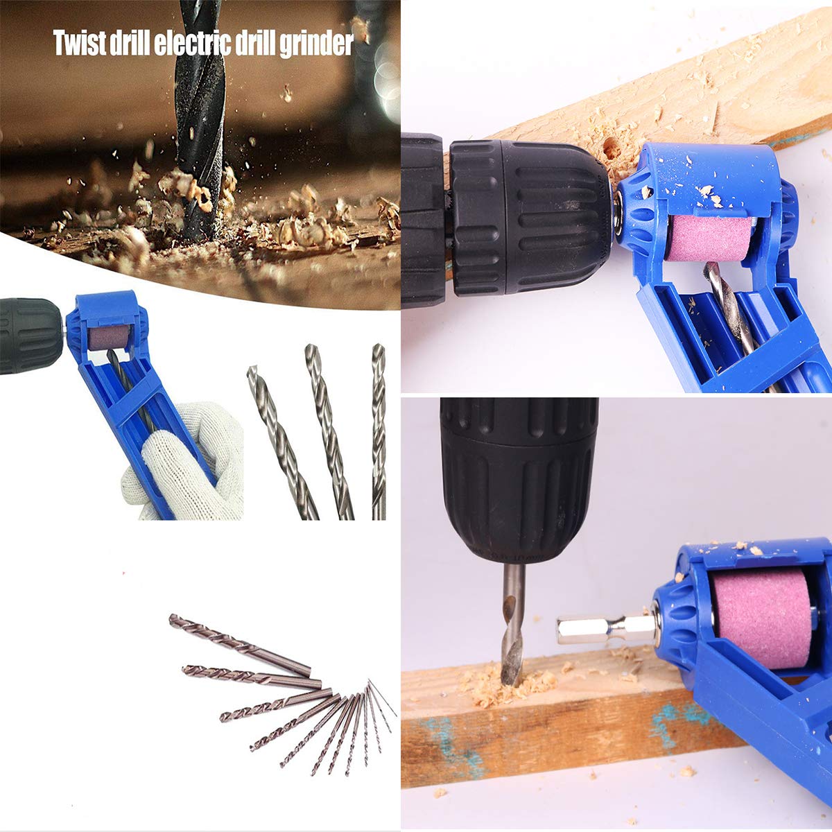 Diamond Drill Bit Sharpener (2 Pack) - Portable Sharpening Tool for Iron Drills 2-12.5mm | DIY & Metalworking